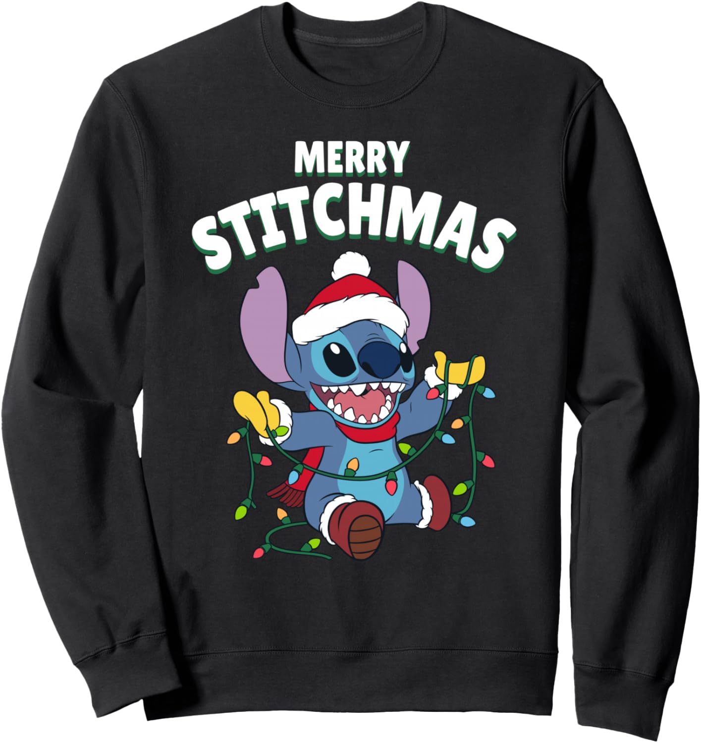 Disney Lilo & Stitch Christmas Merry Stitchmas Tangled Sweatshirt