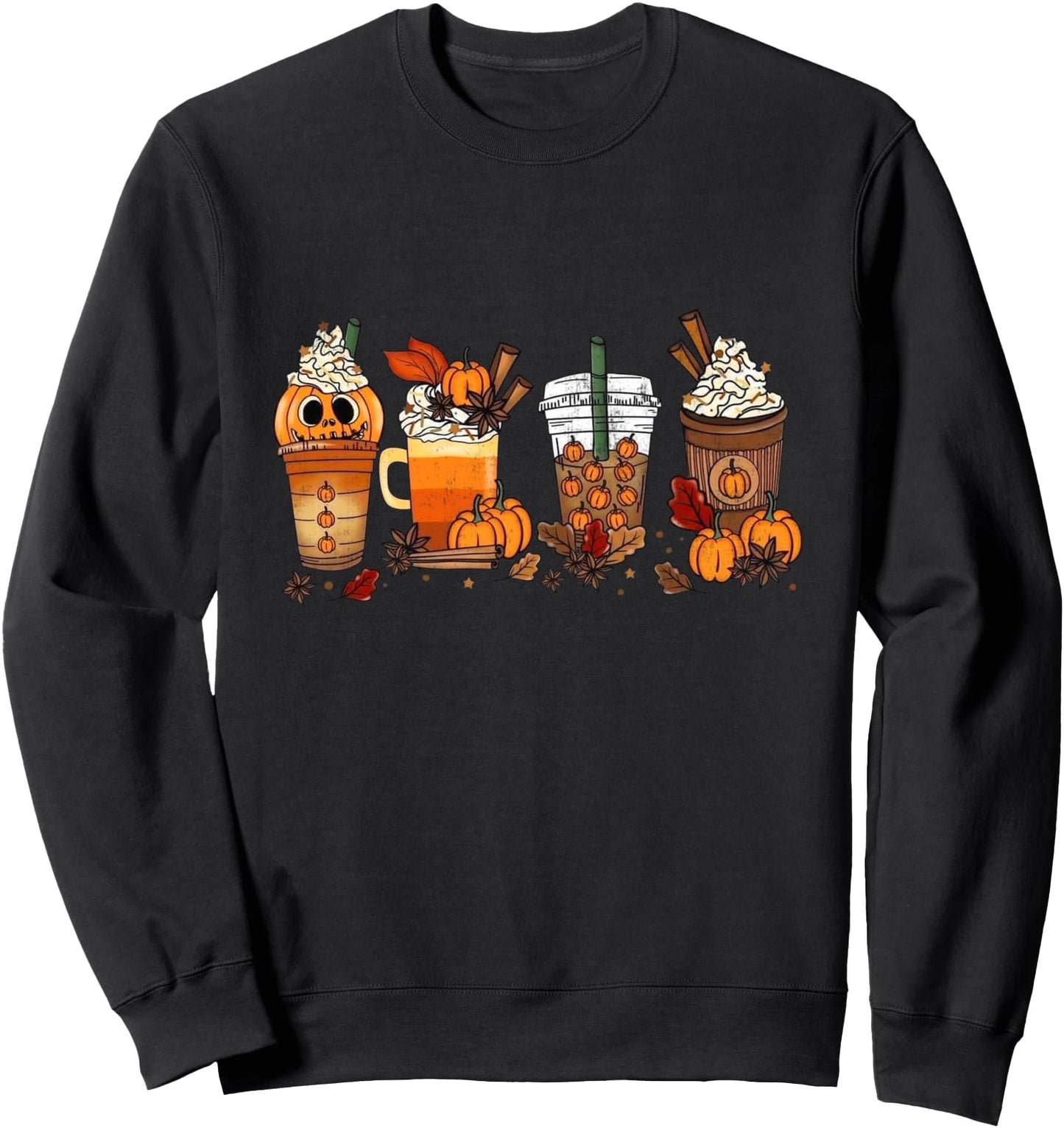 Pumpkin Spice Coffee Latte Autumn Thanksgiving Christmas Sweatshirt