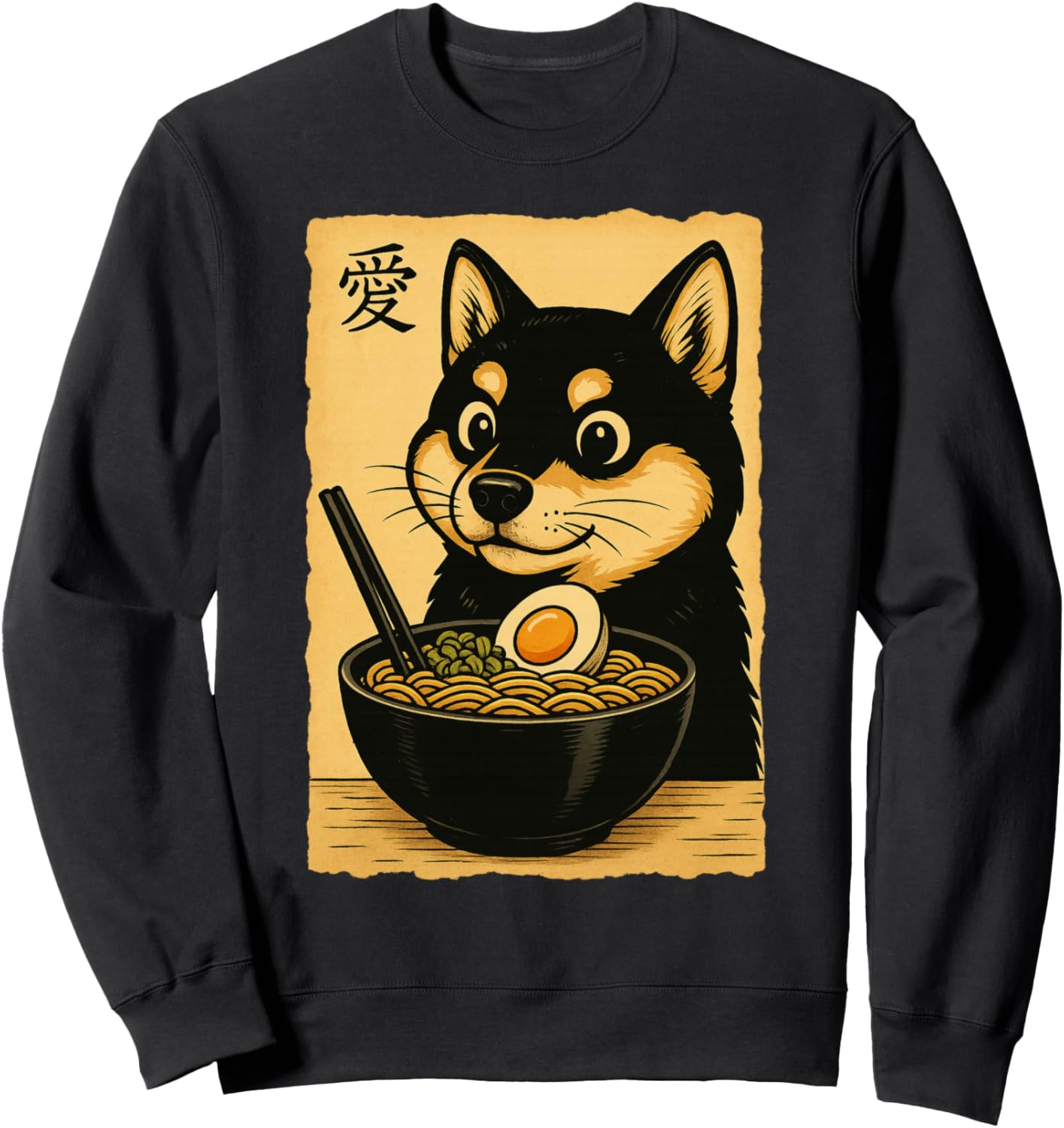 Funny Dog Ramen Graphic Japanese Kawaii Anime Dog Sweatshirt
