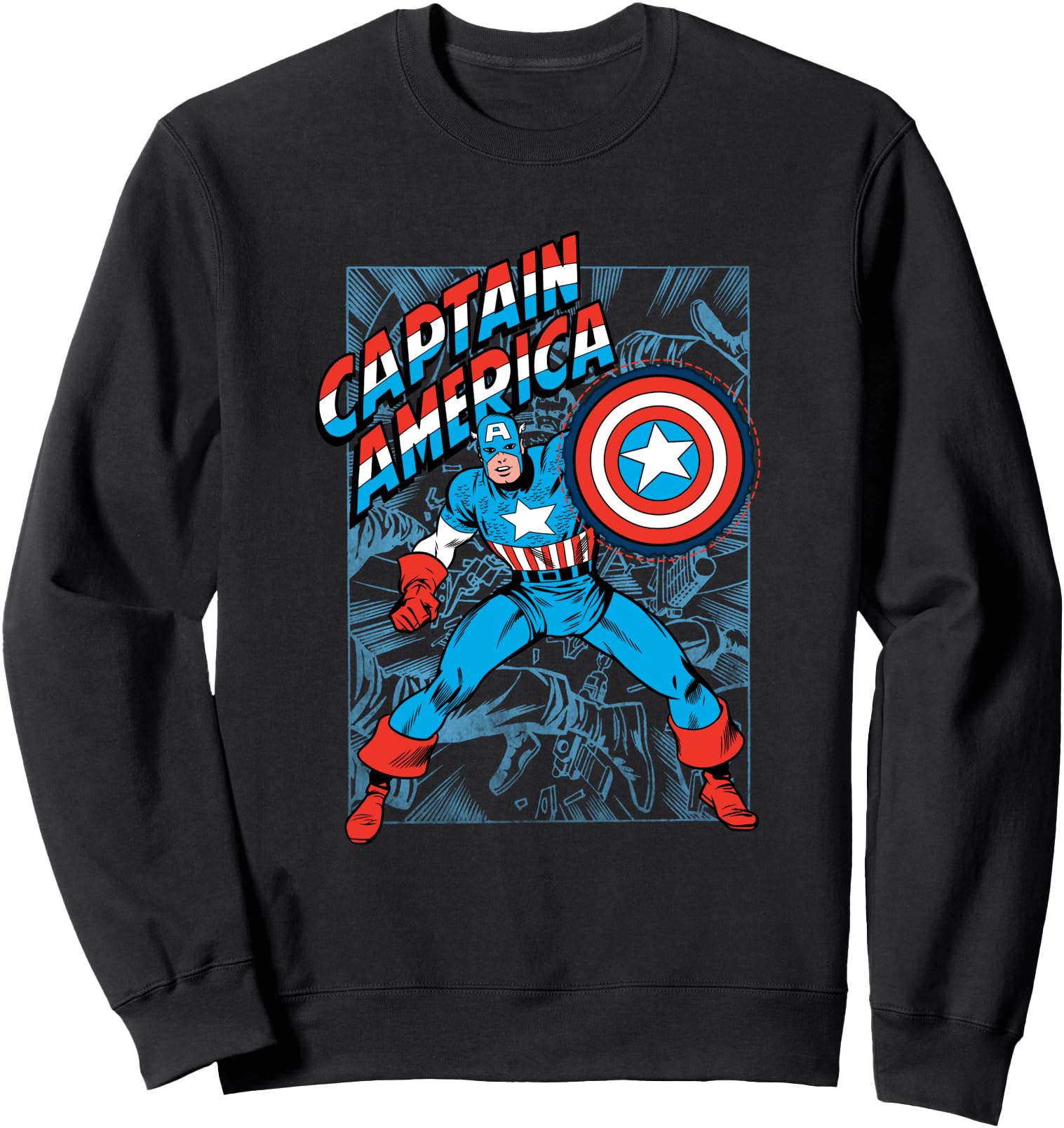 Marvel Comics Retro Classic Captain America Epic Poster Sweatshirt