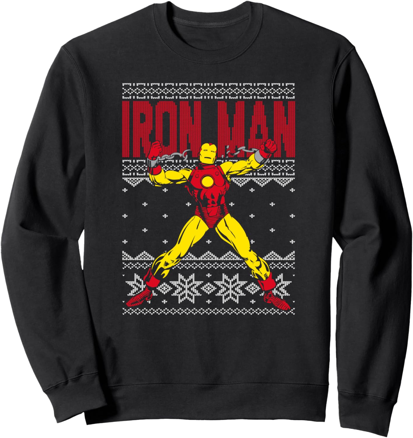 Marvel Iron Man Retro Ugly Sweater Christmas Sweatshirt Sweatshirt
