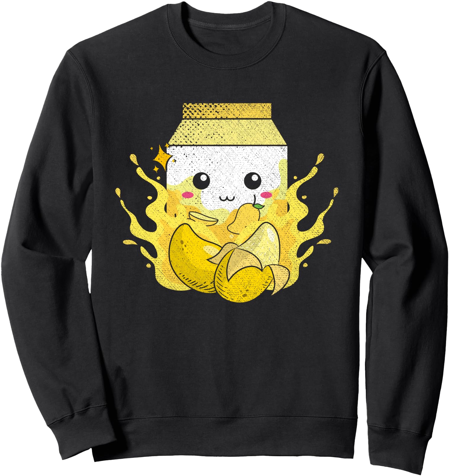 Kawaii Mango Milkshake Anime Japanese Milk Shake Carton Sweatshirt