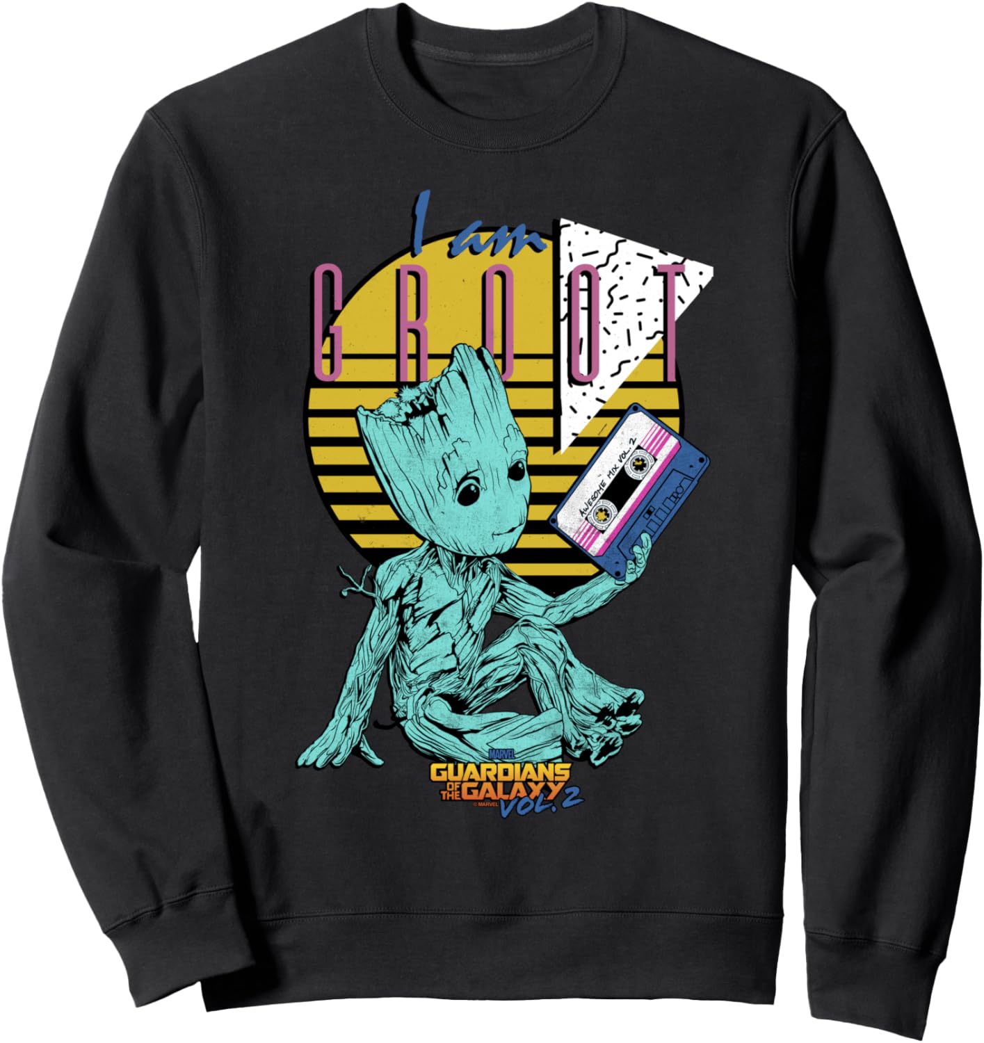 Marvel Guardians Vol. 2 Baby Groot Retro 90s Tape Sweatshirt Sweatshirt