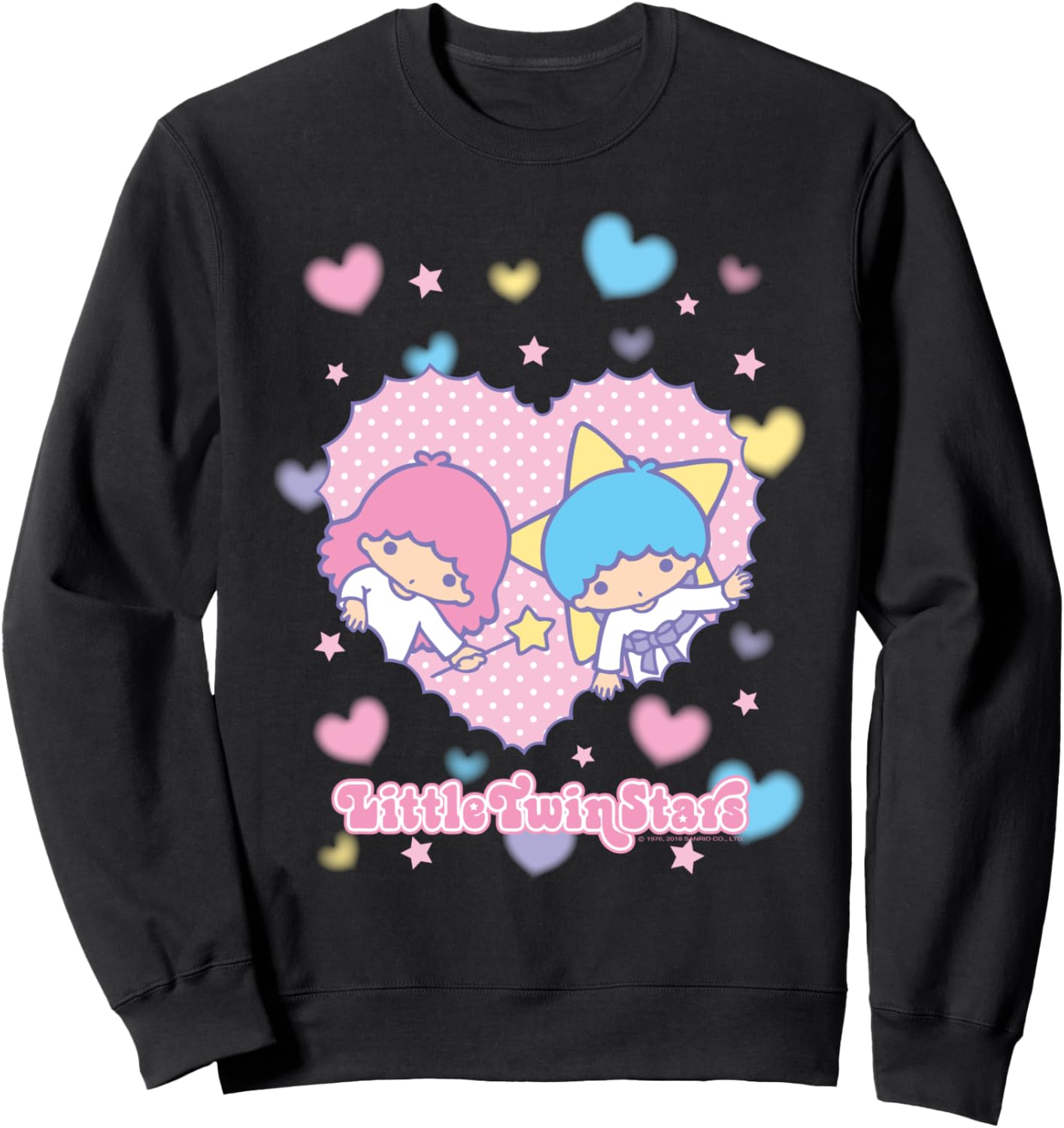 Little Twin Stars Retro Logo Hearts Sweatshirt Sweatshirt
