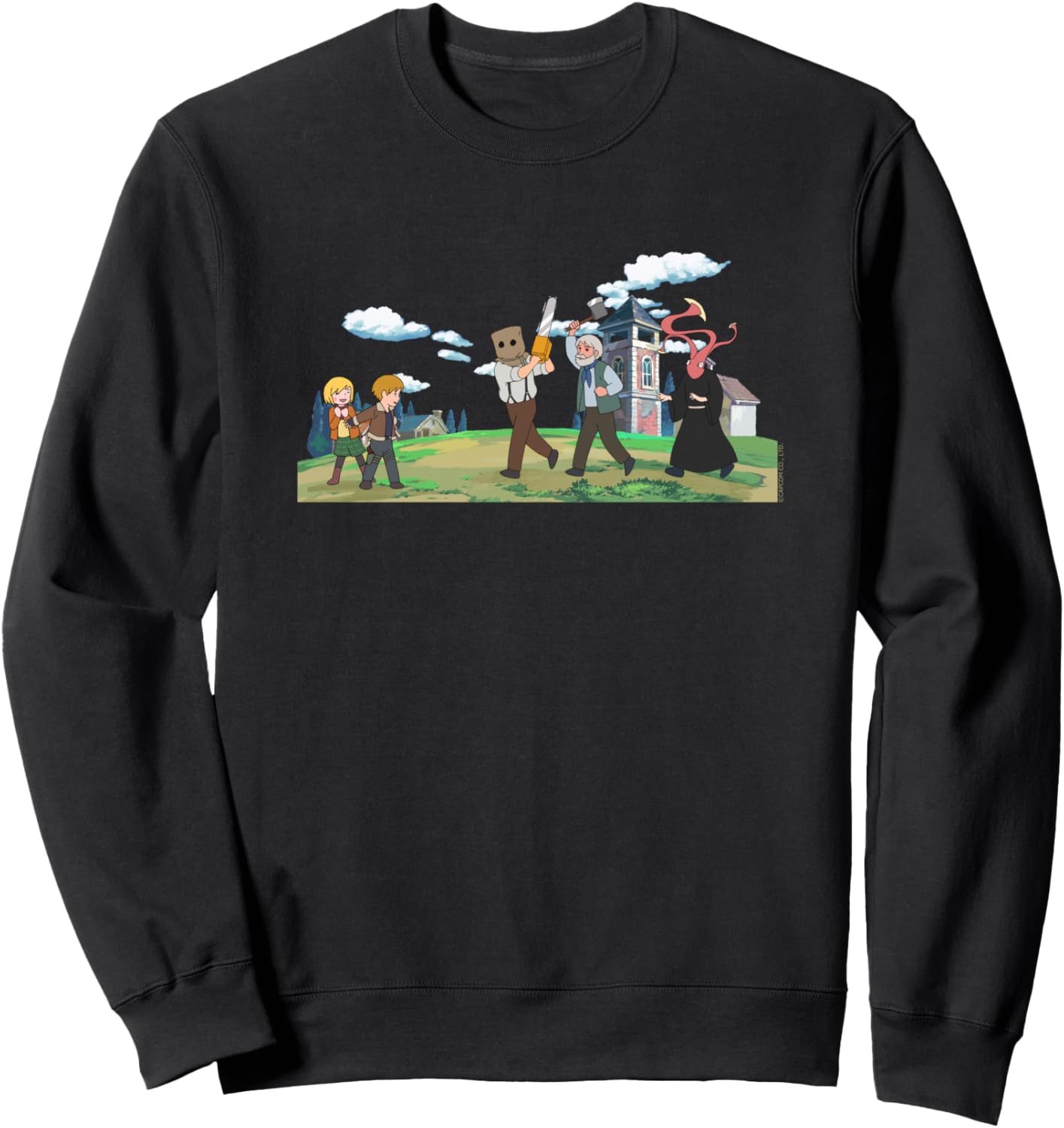 Capcom RESIDENT EVIL 4 The Masterpiece Theater Unisex-Adults Black Classic Sweatshirt