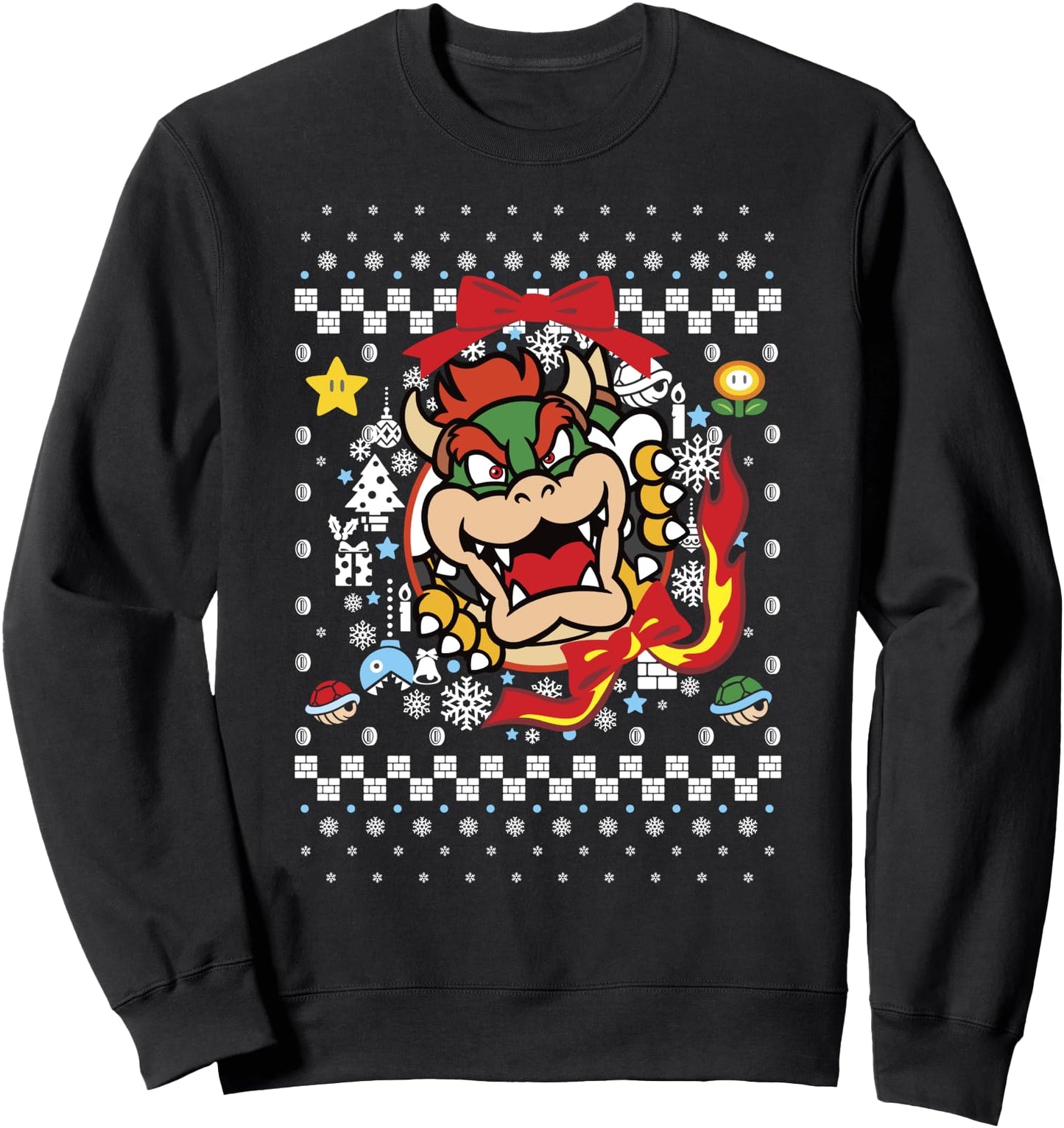 Super Mario Bowser Classic Ugly Christmas Sweatshirt Sweatshirt