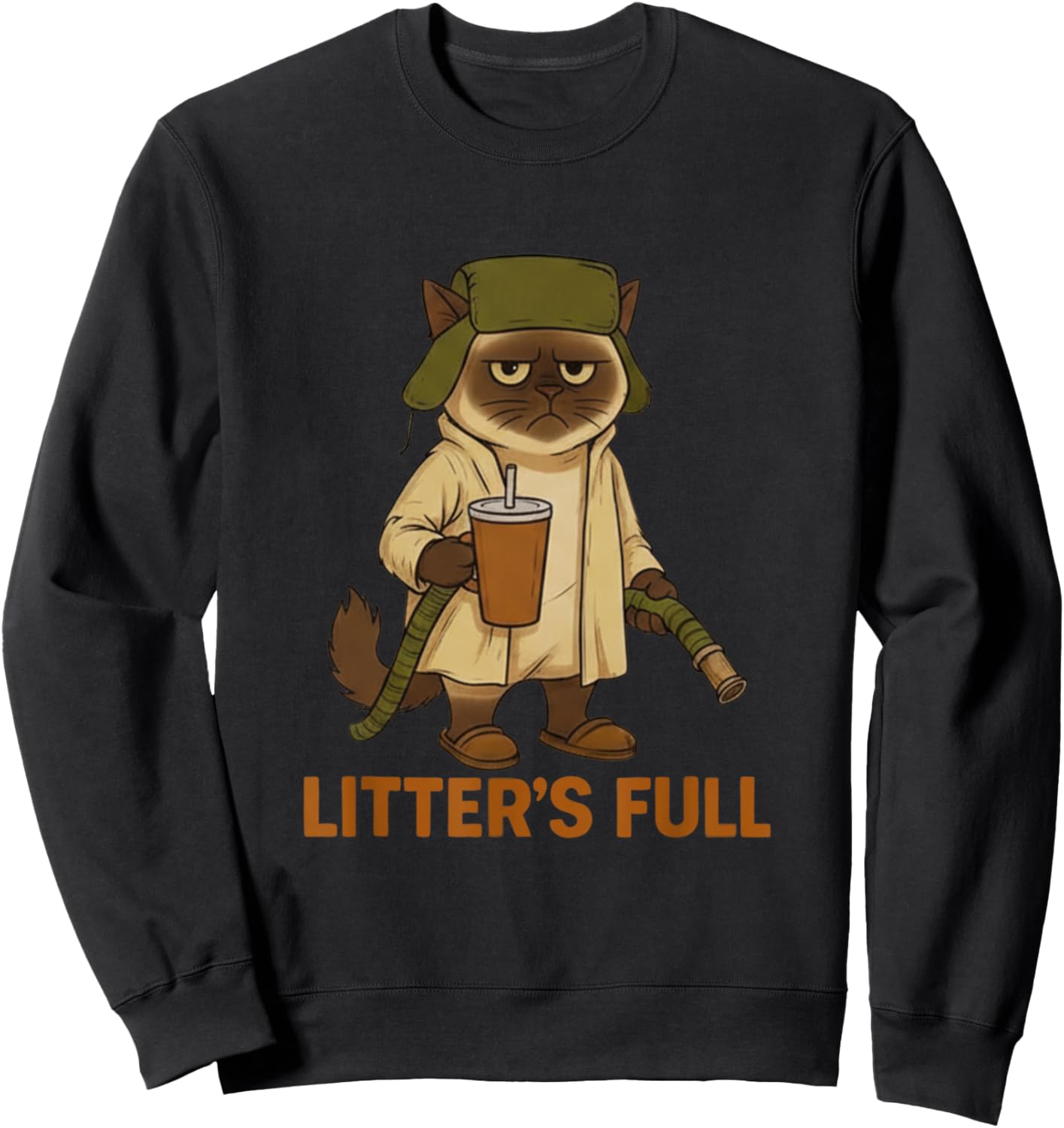 Funny Cat Lovers Christmas Litter\u2019s Full Xmas Sweatshirt