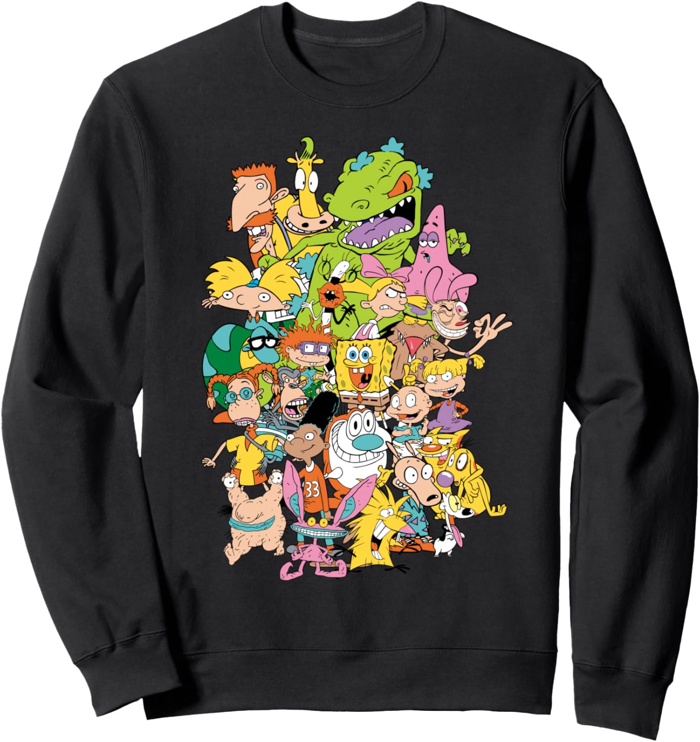 Nickelodeon 90's Character Pile Up Sweatshirt Sweatshirt