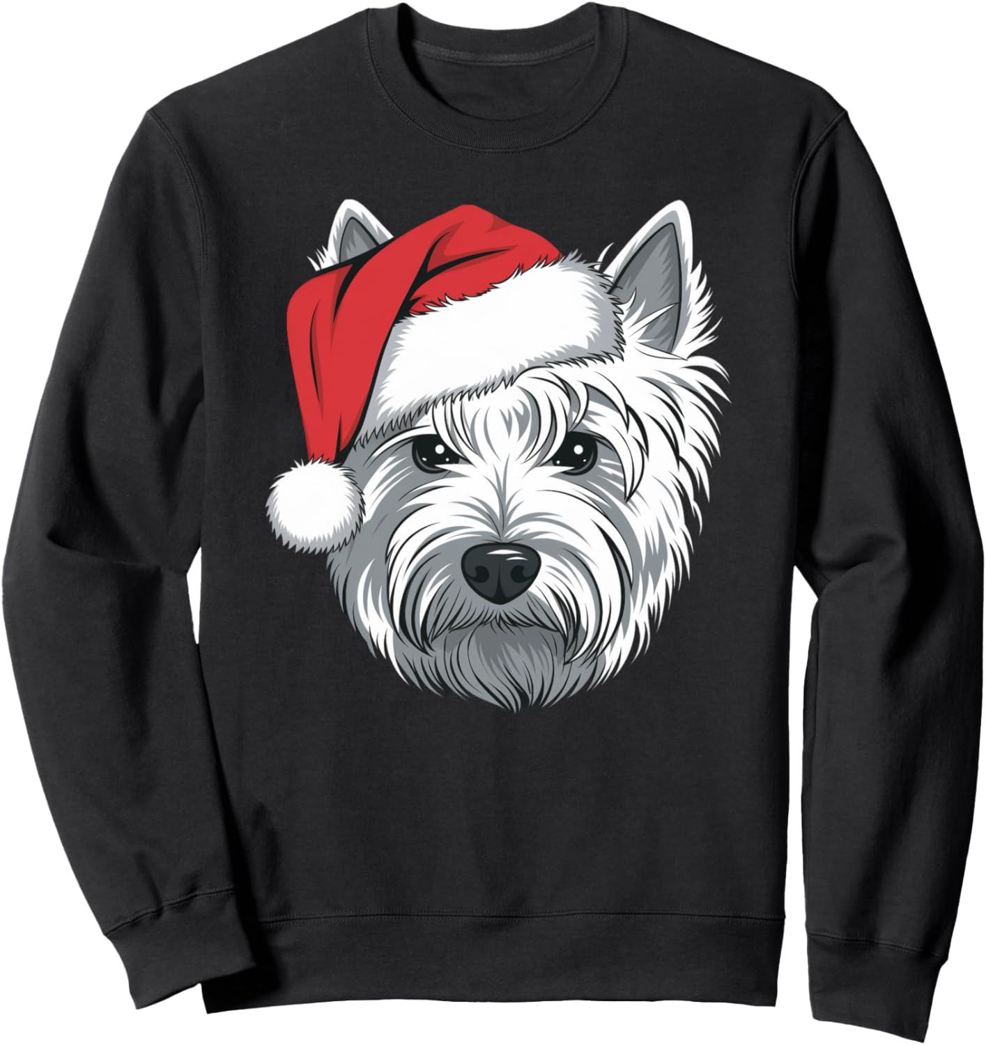 Westie Santa Dog on West Highland White Terrier Christmas Sweatshirt
