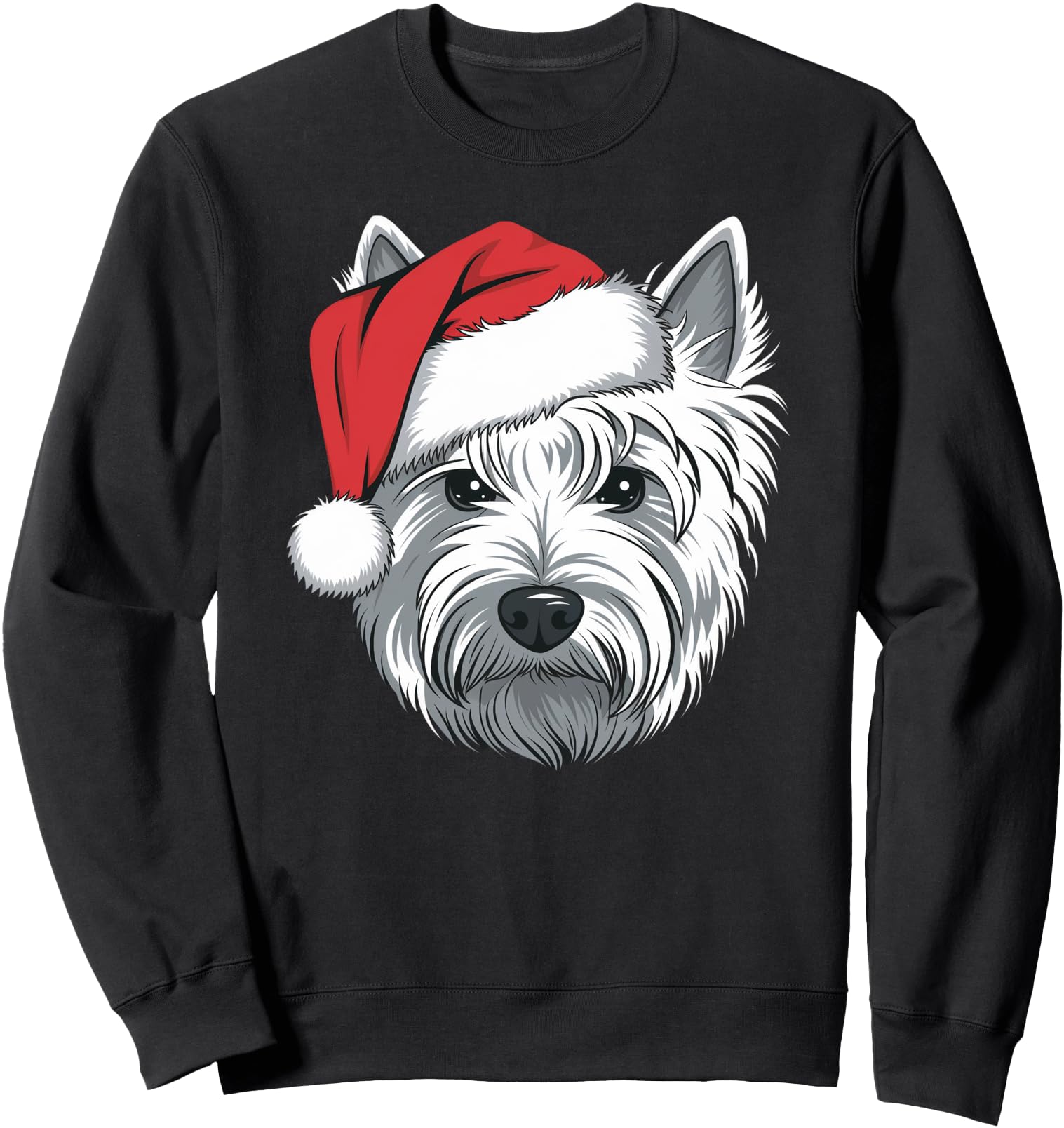 Westie Santa Dog on West Highland White Terrier Christmas Sweatshirt