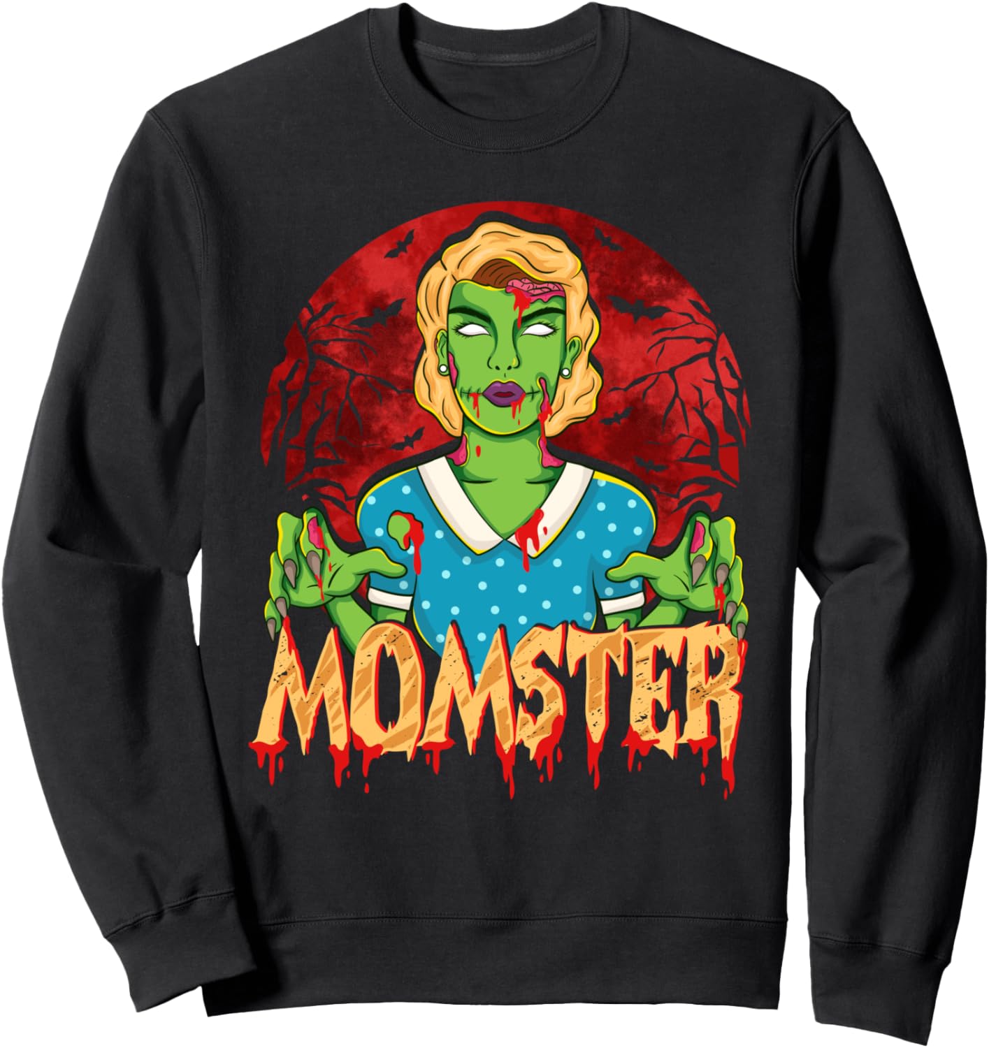 Mother Zombie Monster Costume Halloween Funny Mom Momster Sweatshirt