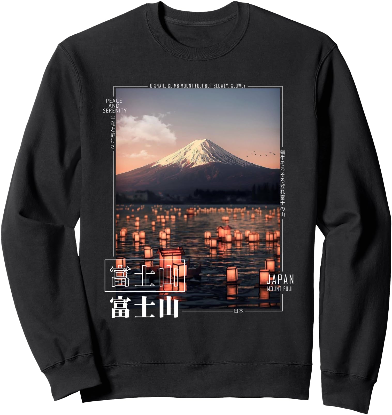 Mount Fuji Aesthetic in Japanese Retro Vibes Aesthetic Style Sweatshirt