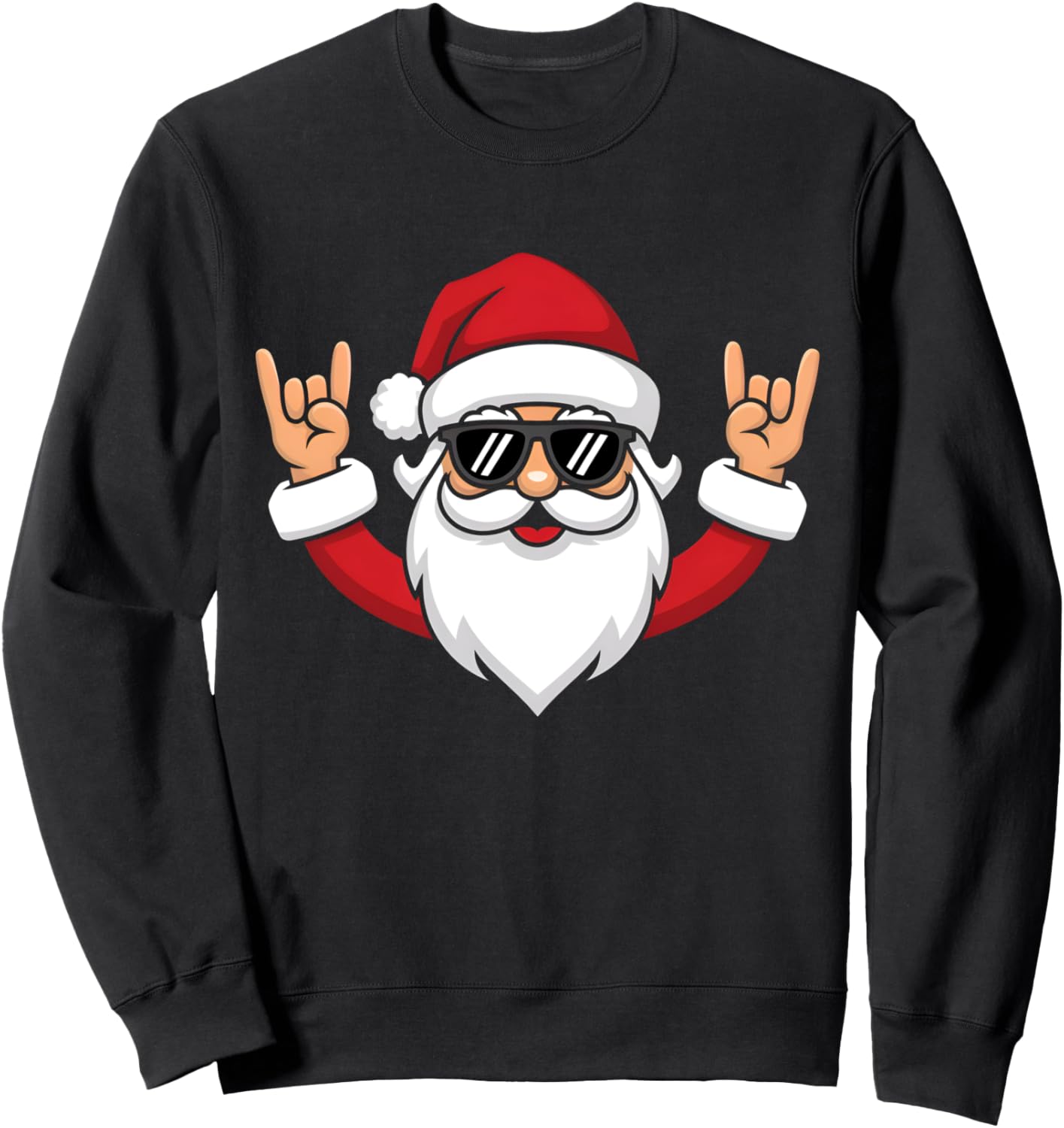 Christmas Santa Rock Funny Santa Claus Xmas Rocker Sweatshirt
