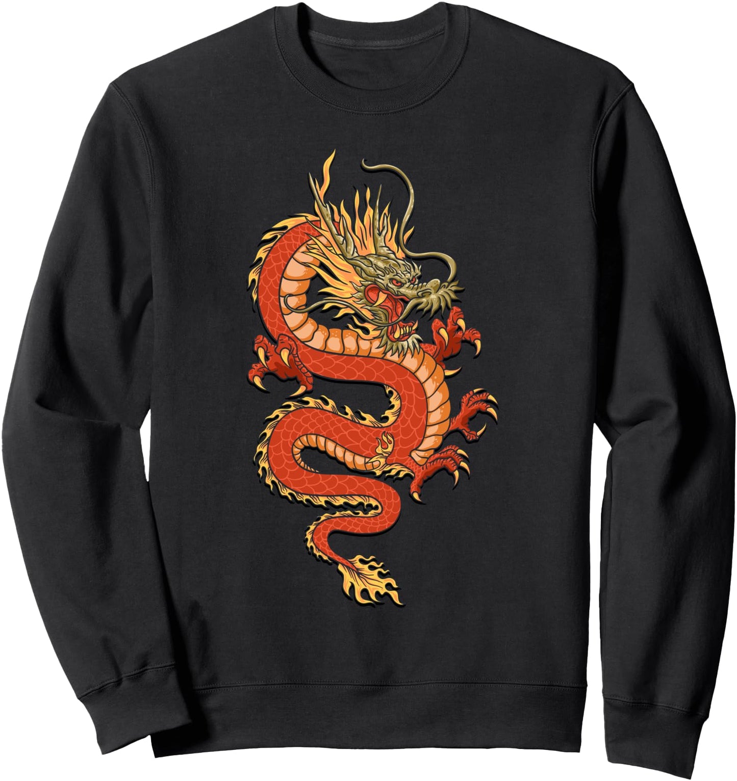 Oriental Art Dragon Design Tokyo Japanese Pop Asian Kanji Sweatshirt