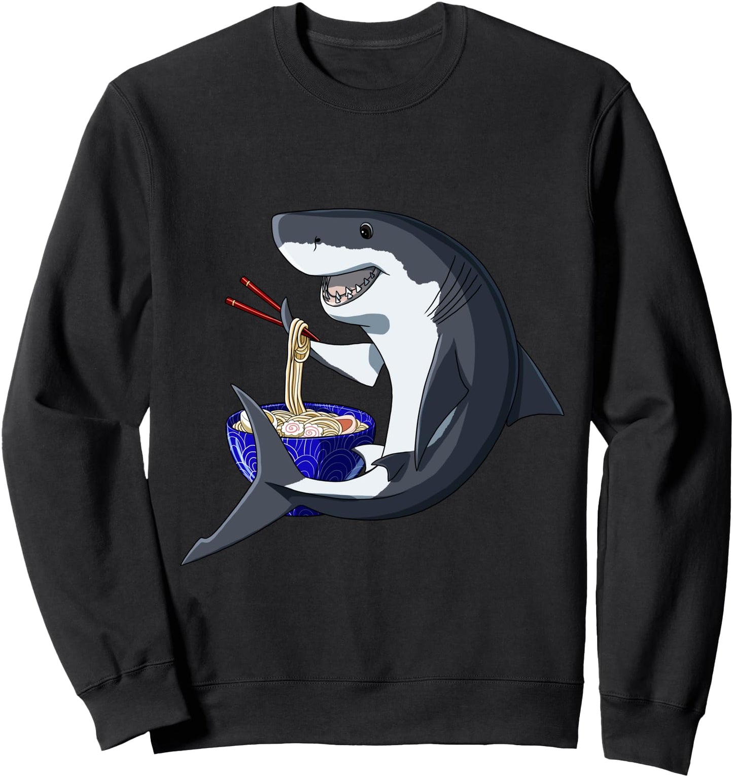 Funny Japanese Kawaii Ramen Noodles Shark Sweatshirt
