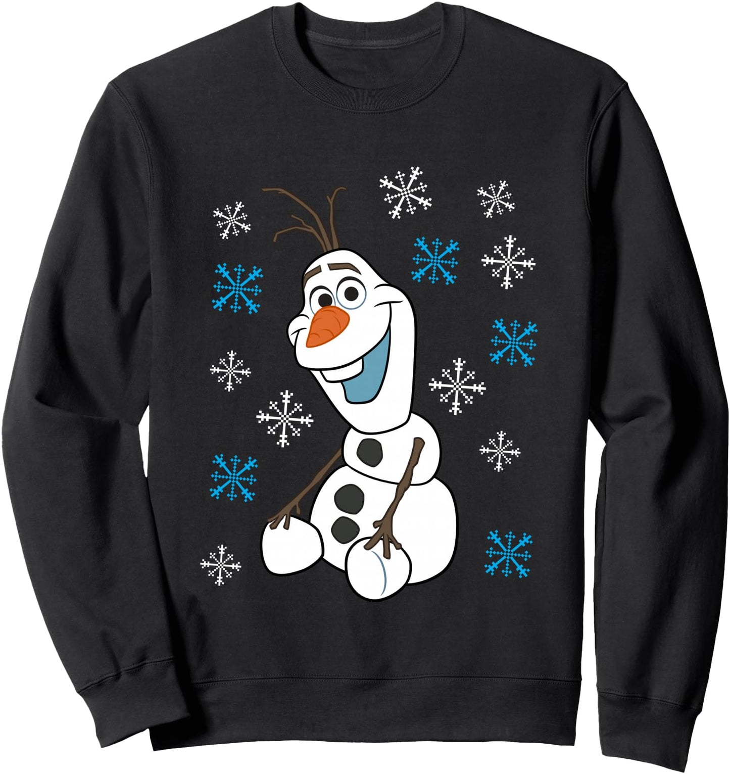 Disney Frozen Christmas Falling Snowflakes Olaf Sweatshirt