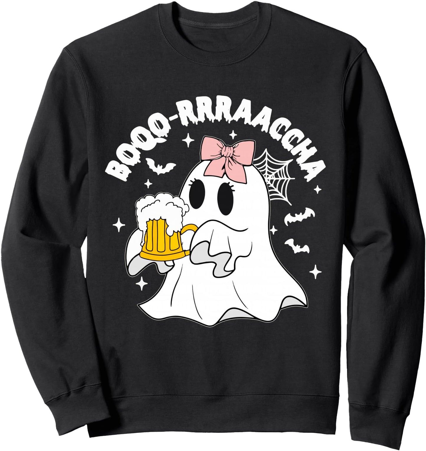 Boo-racha Funny Halloween Ghost Beer Design Borracha Funny Sweatshirt
