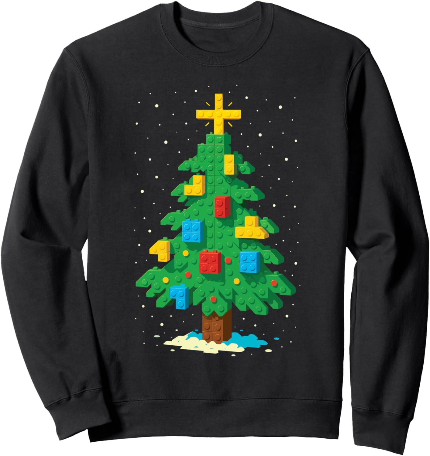 Block Building Builder Brick Master Builder Christmas Tree Sweatshirt