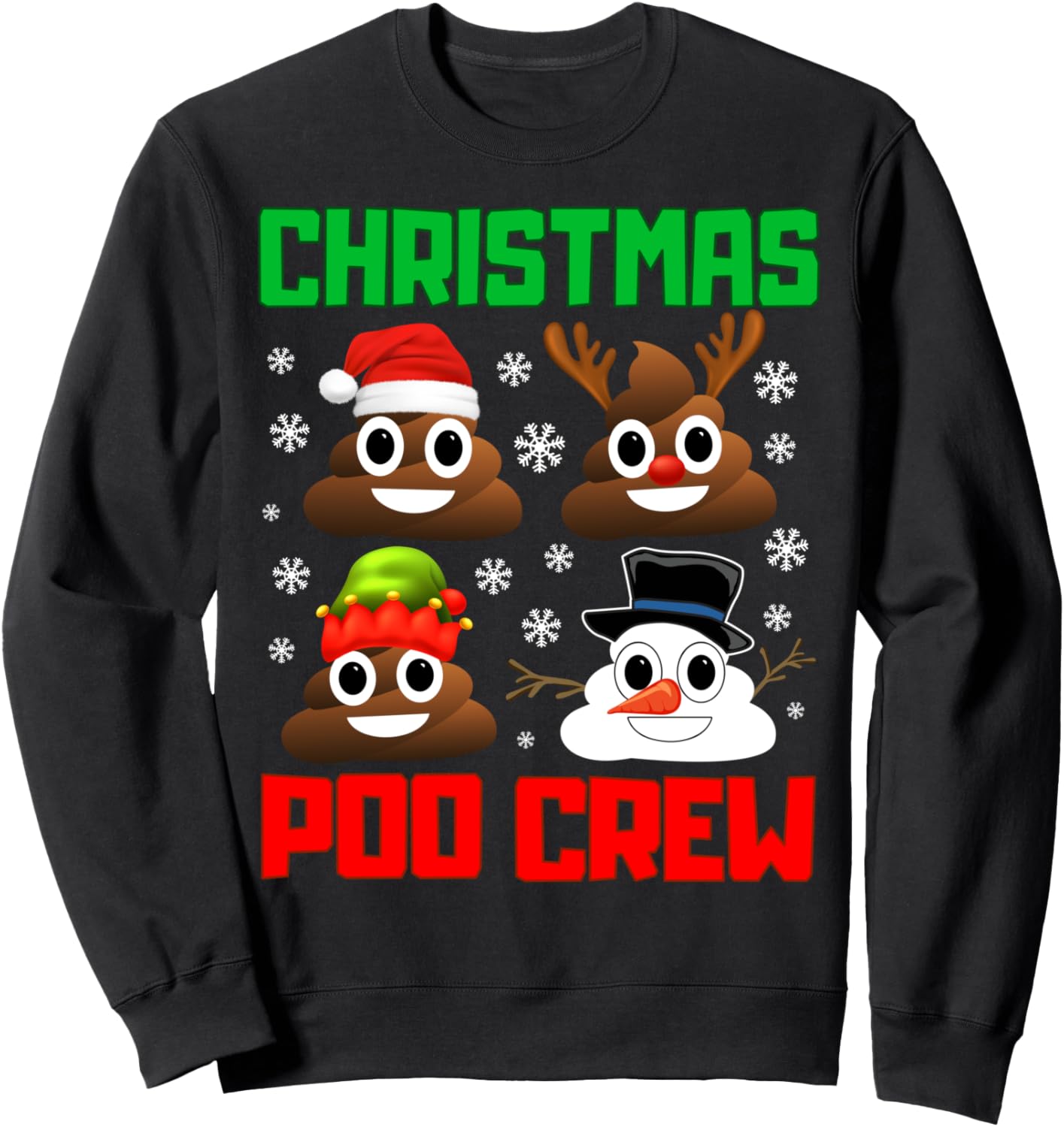 Christmas Poop Crew Funny Xmas Pajama Sweatshirt