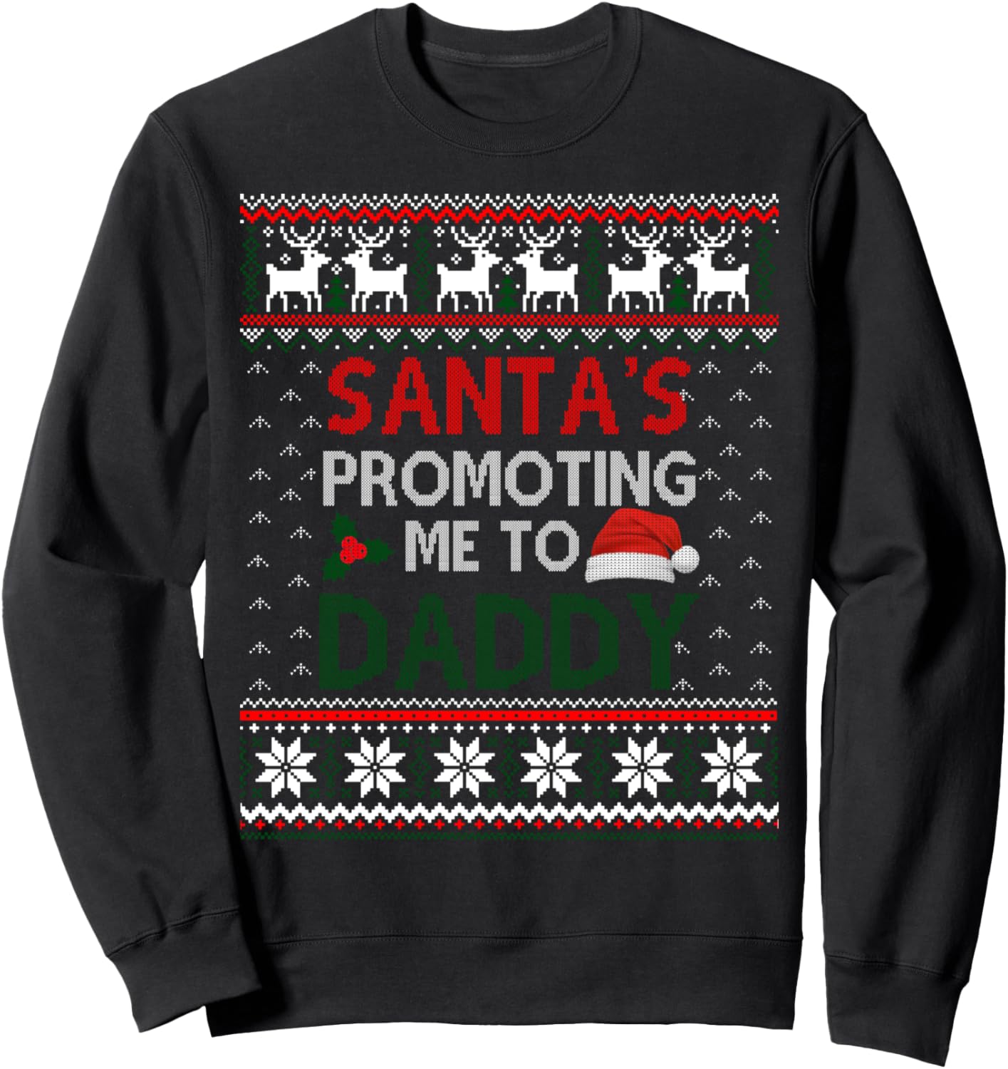 Christmas Pregnancy Announcement New Dad Gifts Ugly Sweater Sweatshirt