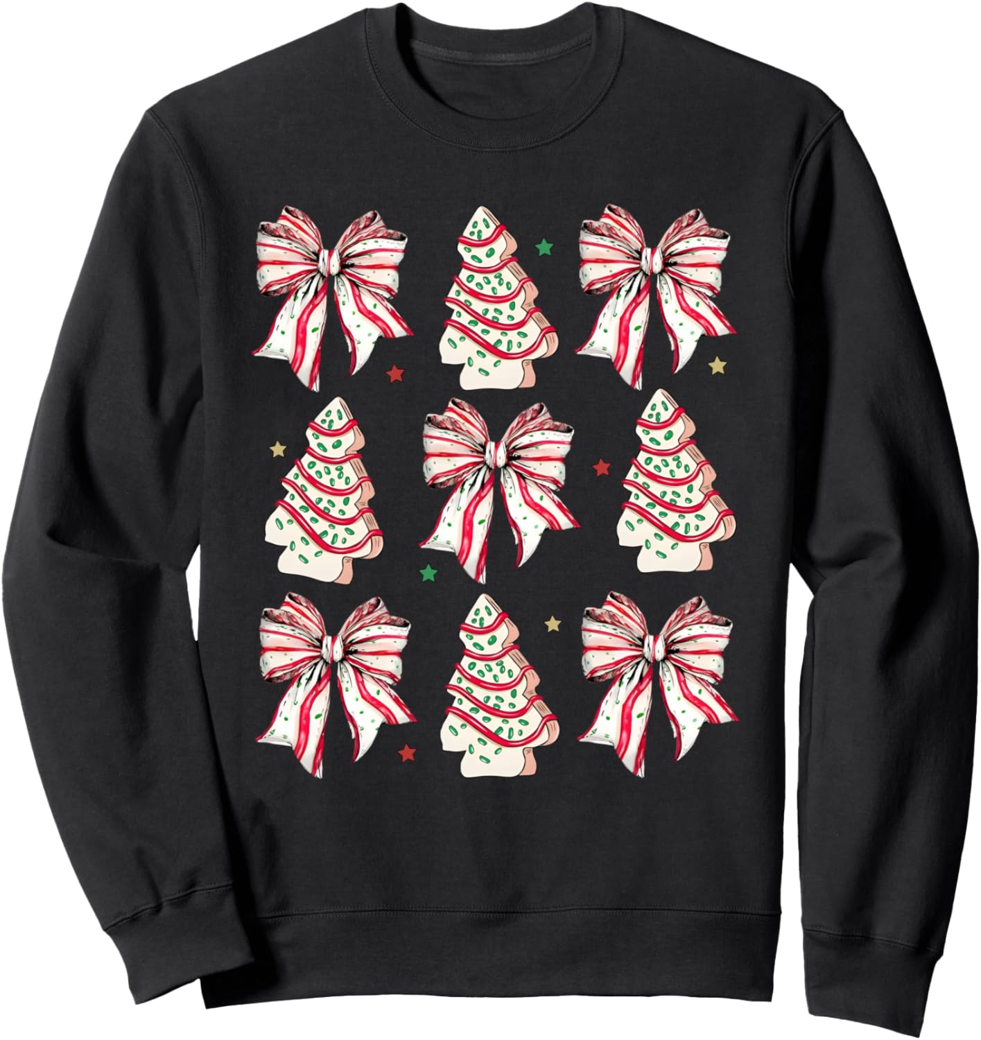 Coquette Bow Christmas Debbie Becky Jen Cake Lovers Girls Sweatshirt