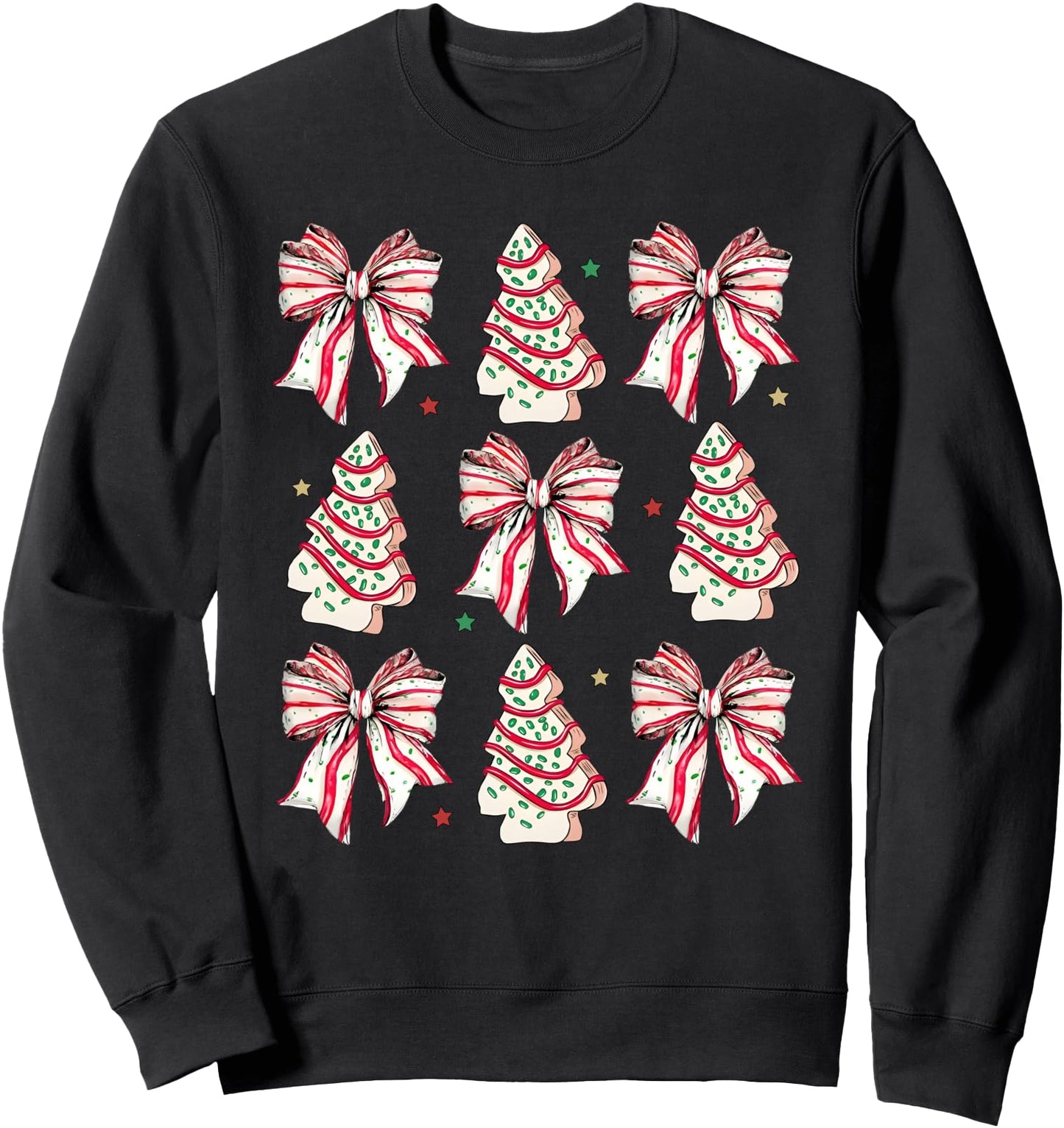 Coquette Bow Christmas Debbie Becky Jen Cake Lovers Girls Sweatshirt