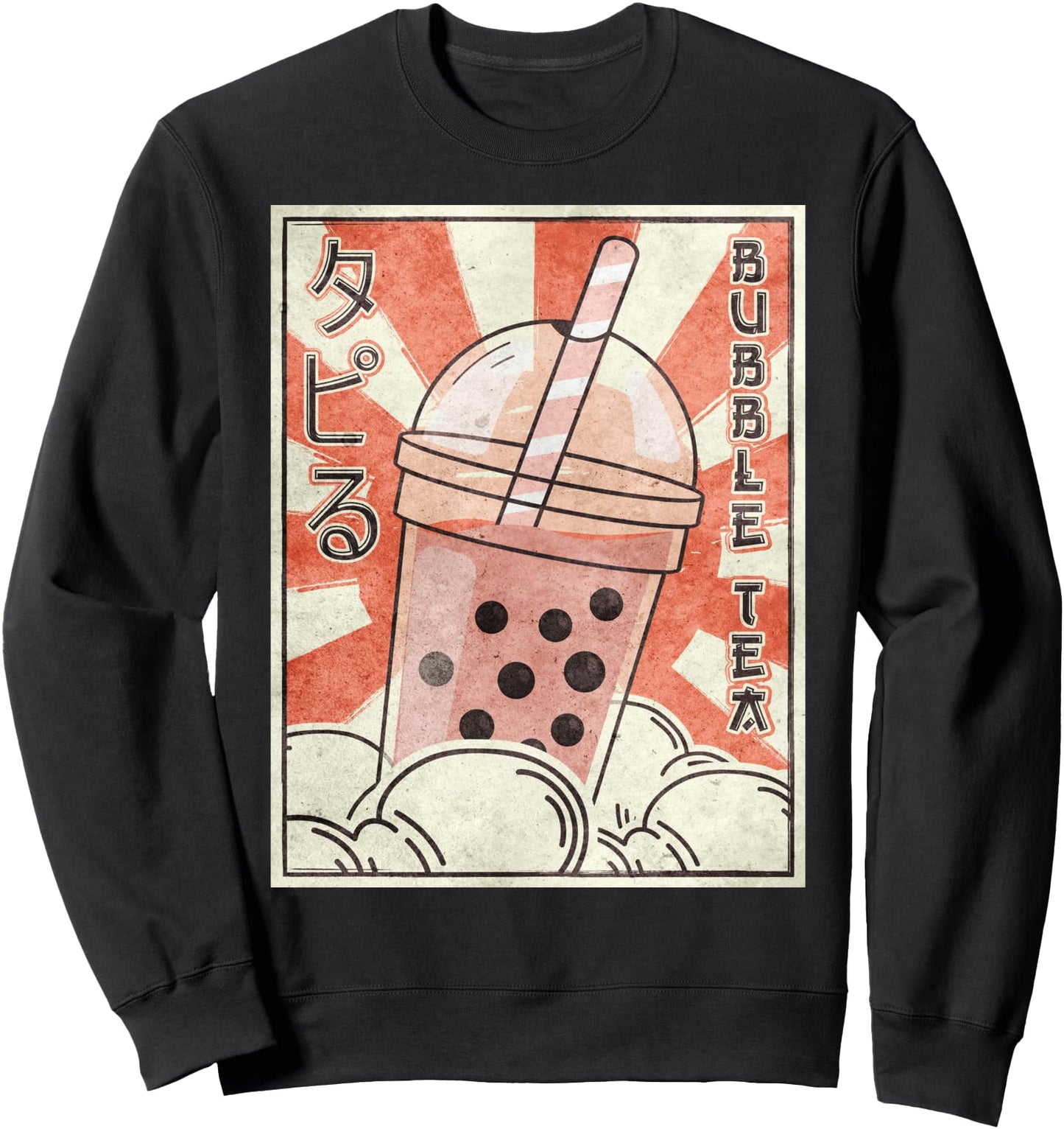 Boba Tea Bubble Tea Japanese Aesthetic Retro Vintage Sweatshirt