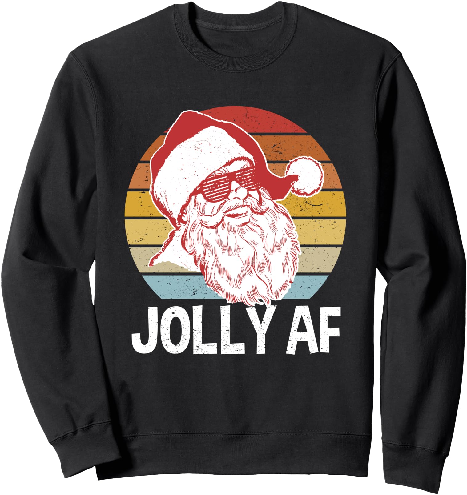 Funny Santa Shirt Vintage Jolly AF Sweatshirt