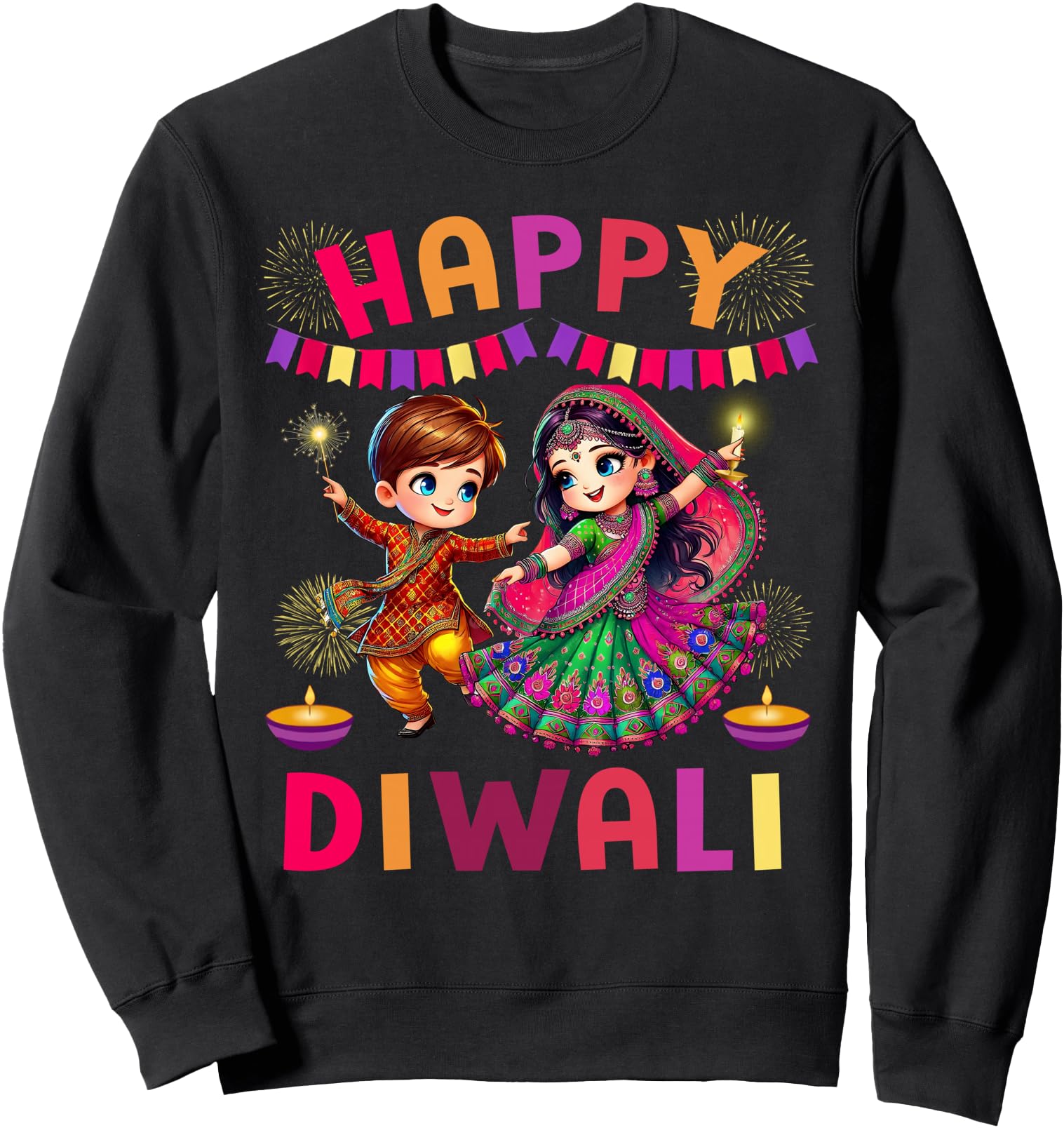 Happy Diwali Festival Lights Matching Indian Family Couples Sweatshirt