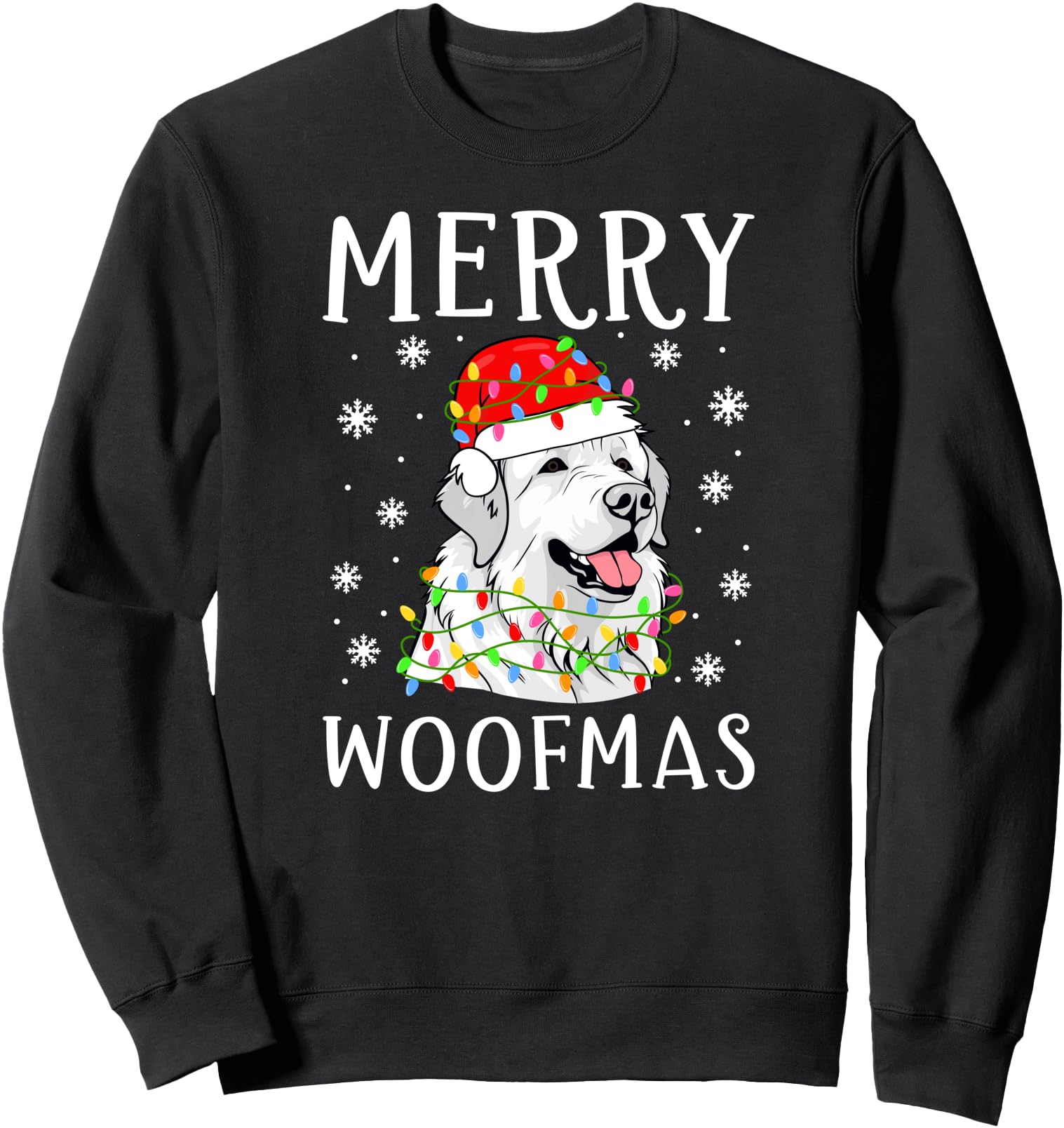 Merry Woofmas Great Pyrenees Christmas Pyrenees Dog Xmas Sweatshirt