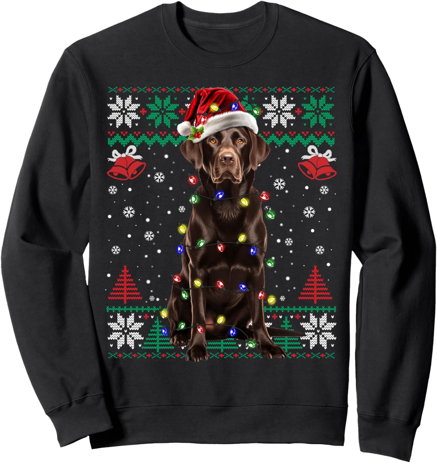Chocolate Labrador Christmas Santa Ugly Sweater Lab Dog Love Sweatshirt