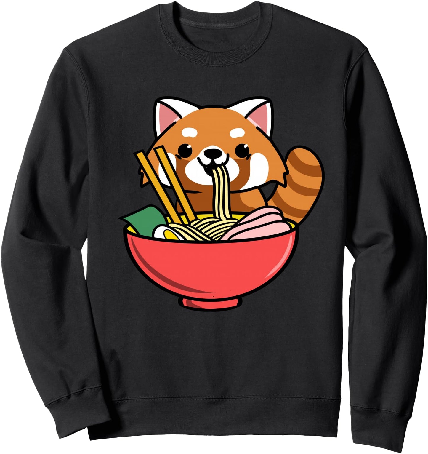 Red Panda Eating Ramen Sweatshirt