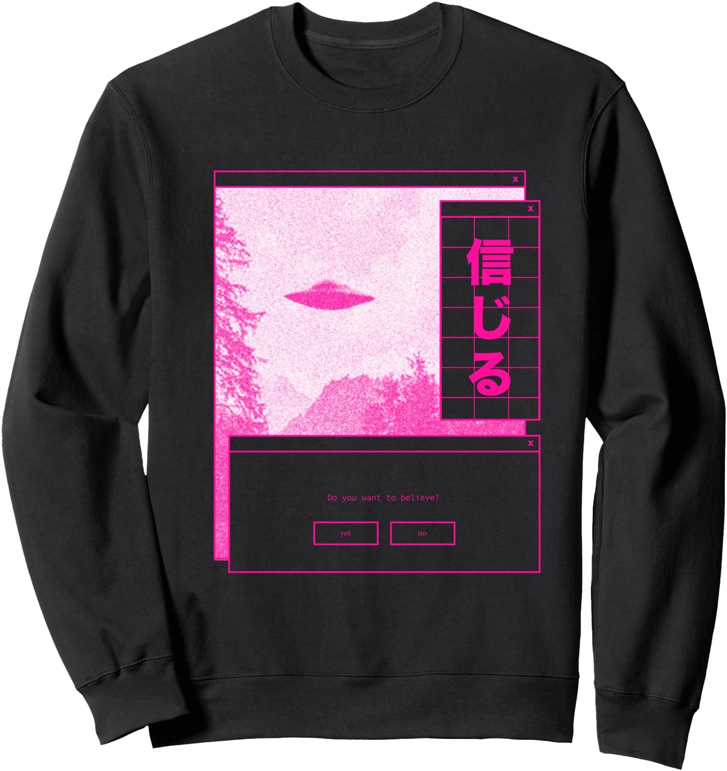 UFO Vaporwave Aesthetic Japanese 80s Synthwave Japan Sweatshirt
