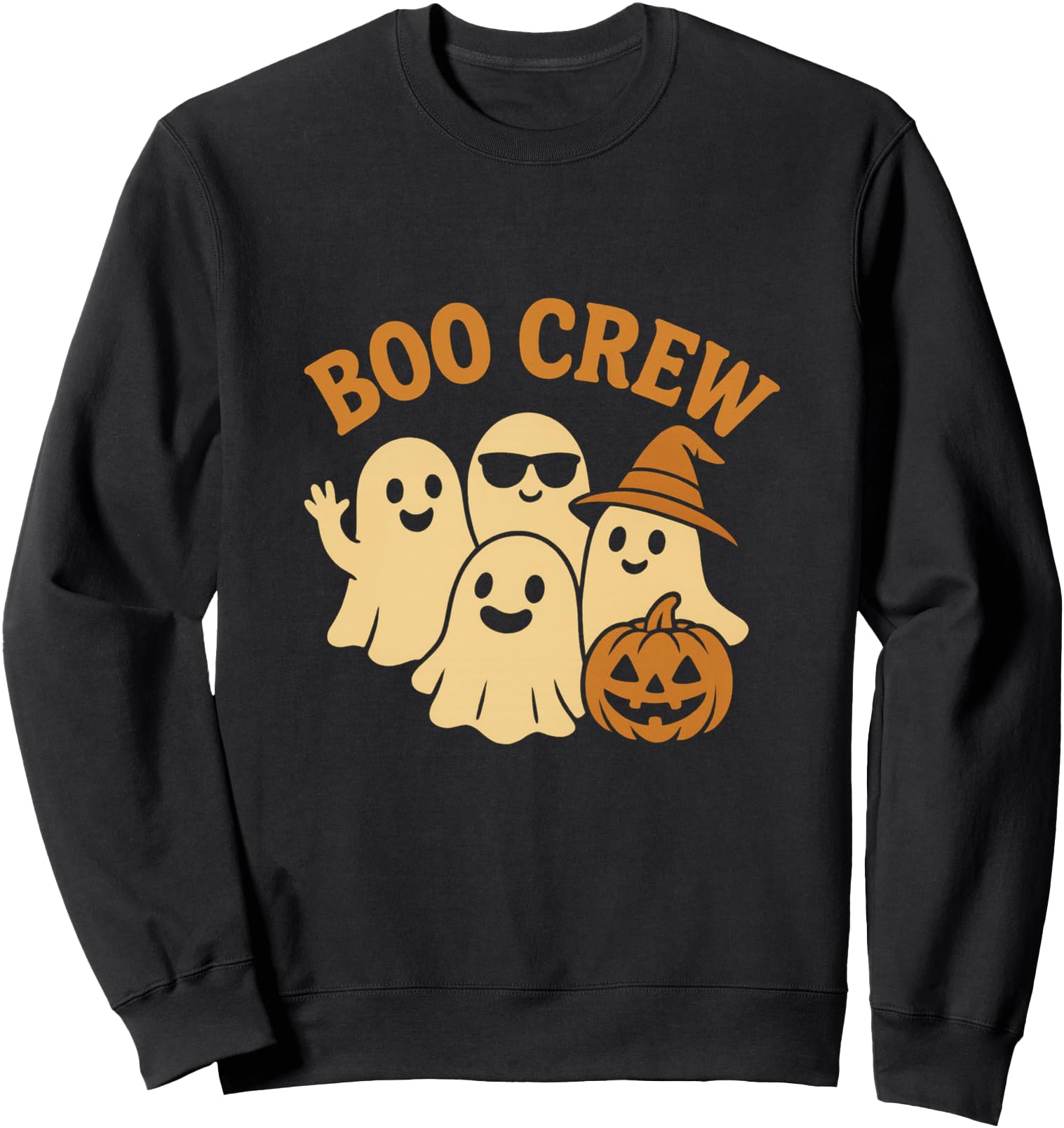 Ghostly Crew Funny Halloween Ghost Design for Spooky Season Sweatshirt