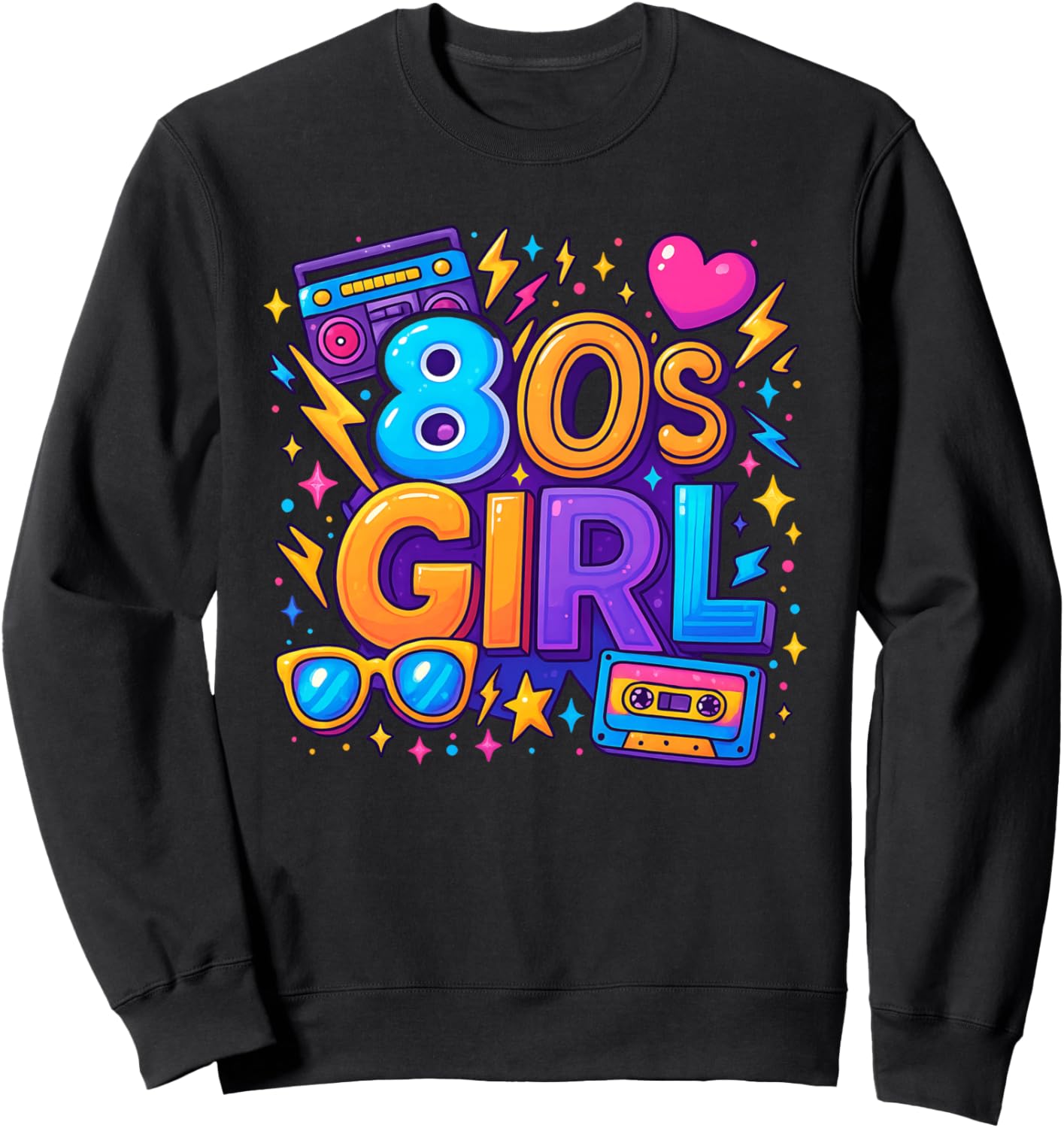 Retro 80s Girl Sweet Old School Throwback 80's Vibe Sweatshirt