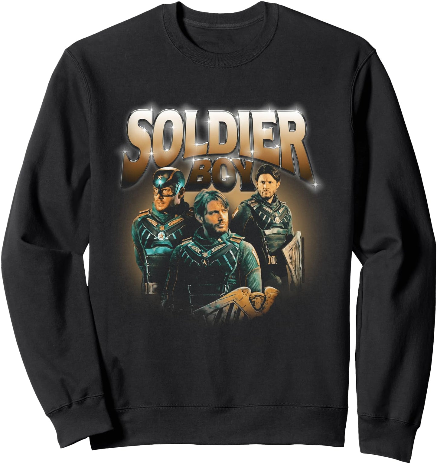 The Boys Soldier Boy Supe Character 90's Collage Sweatshirt