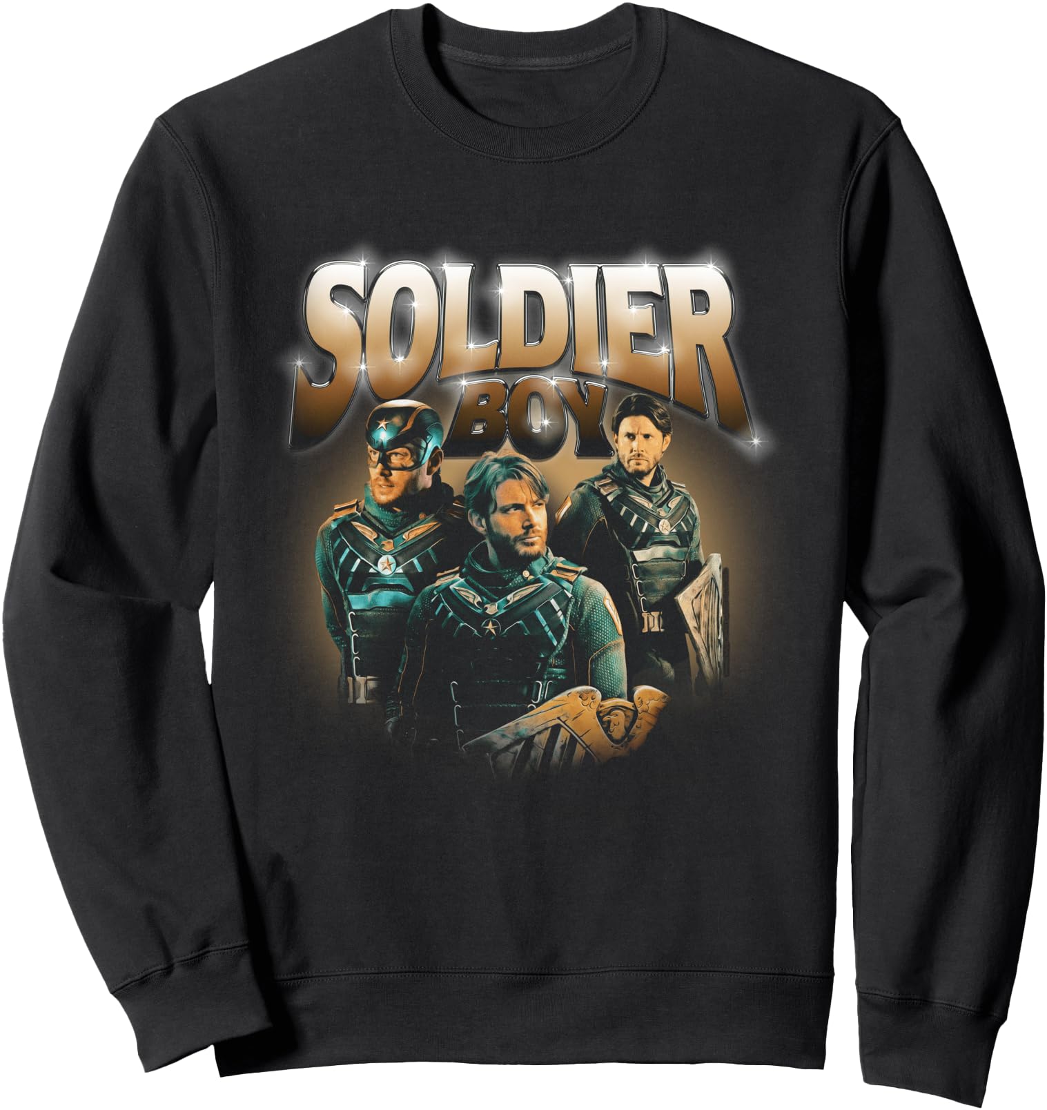 The Boys Soldier Boy Supe Character 90's Collage Sweatshirt