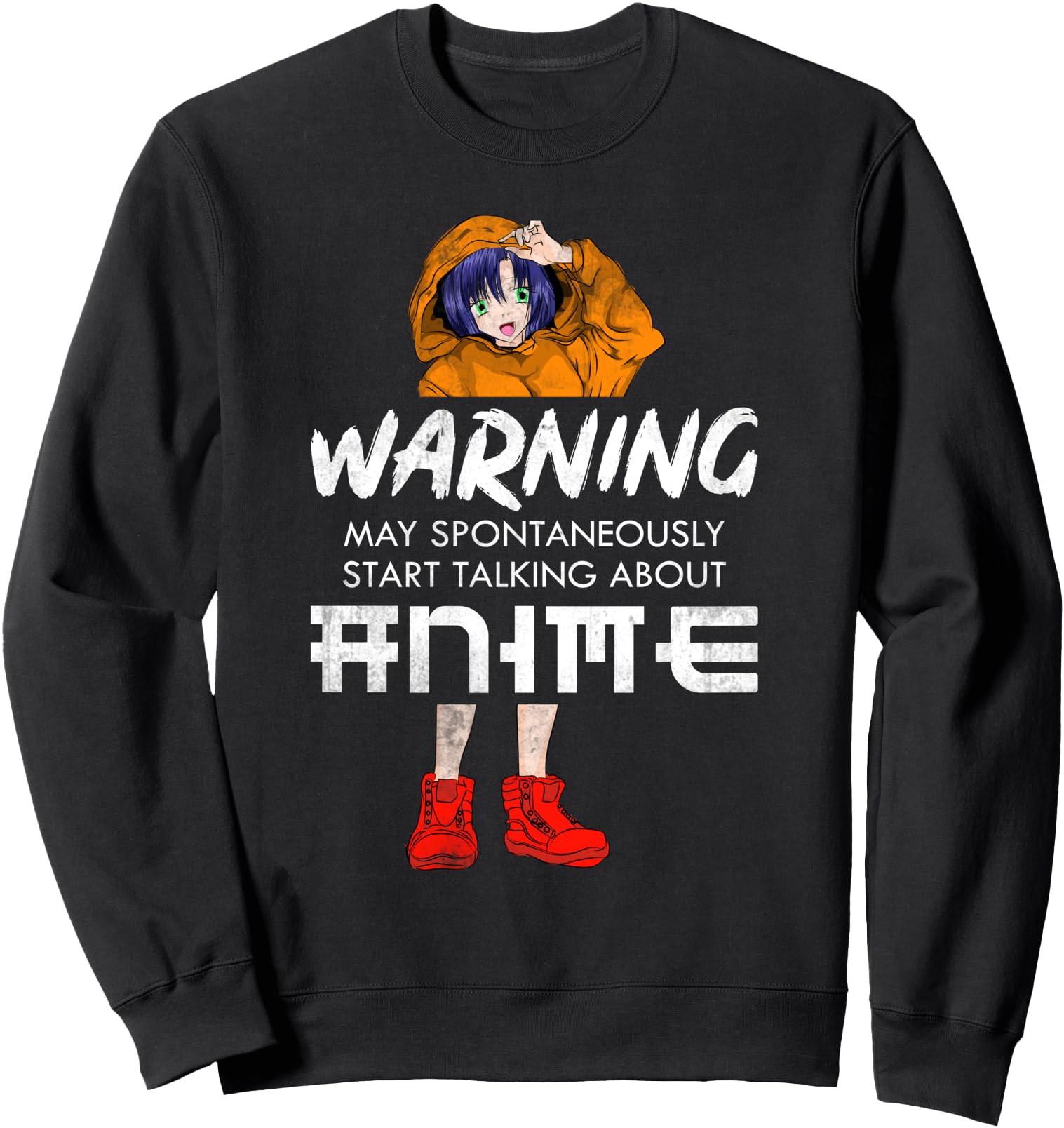 Kawaii Otaku Boys Girls Gift Japanese Manga Funny Anime Sweatshirt