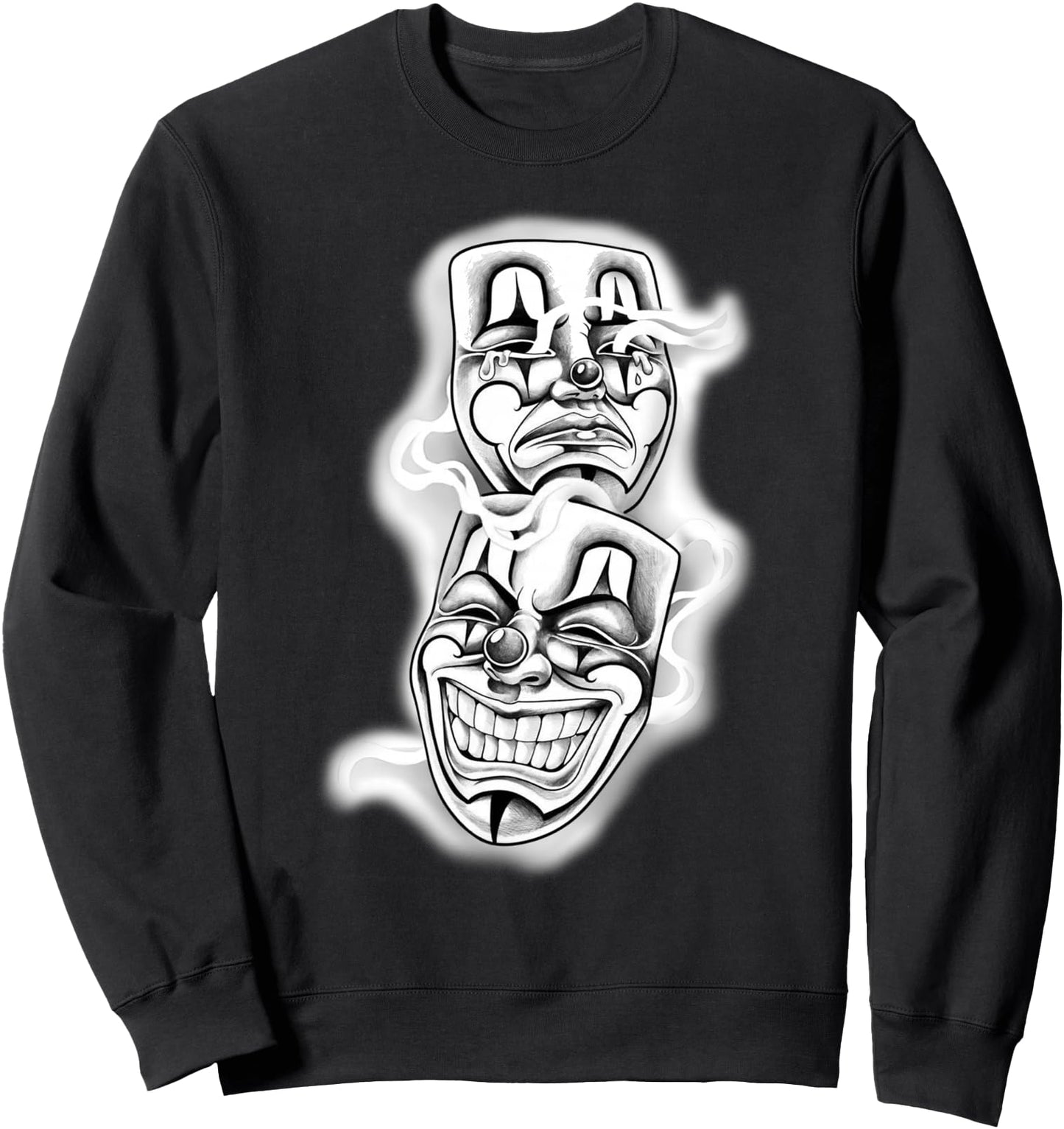 Laugh Now Cry Later Chicano Tattoo Flash Sweatshirt