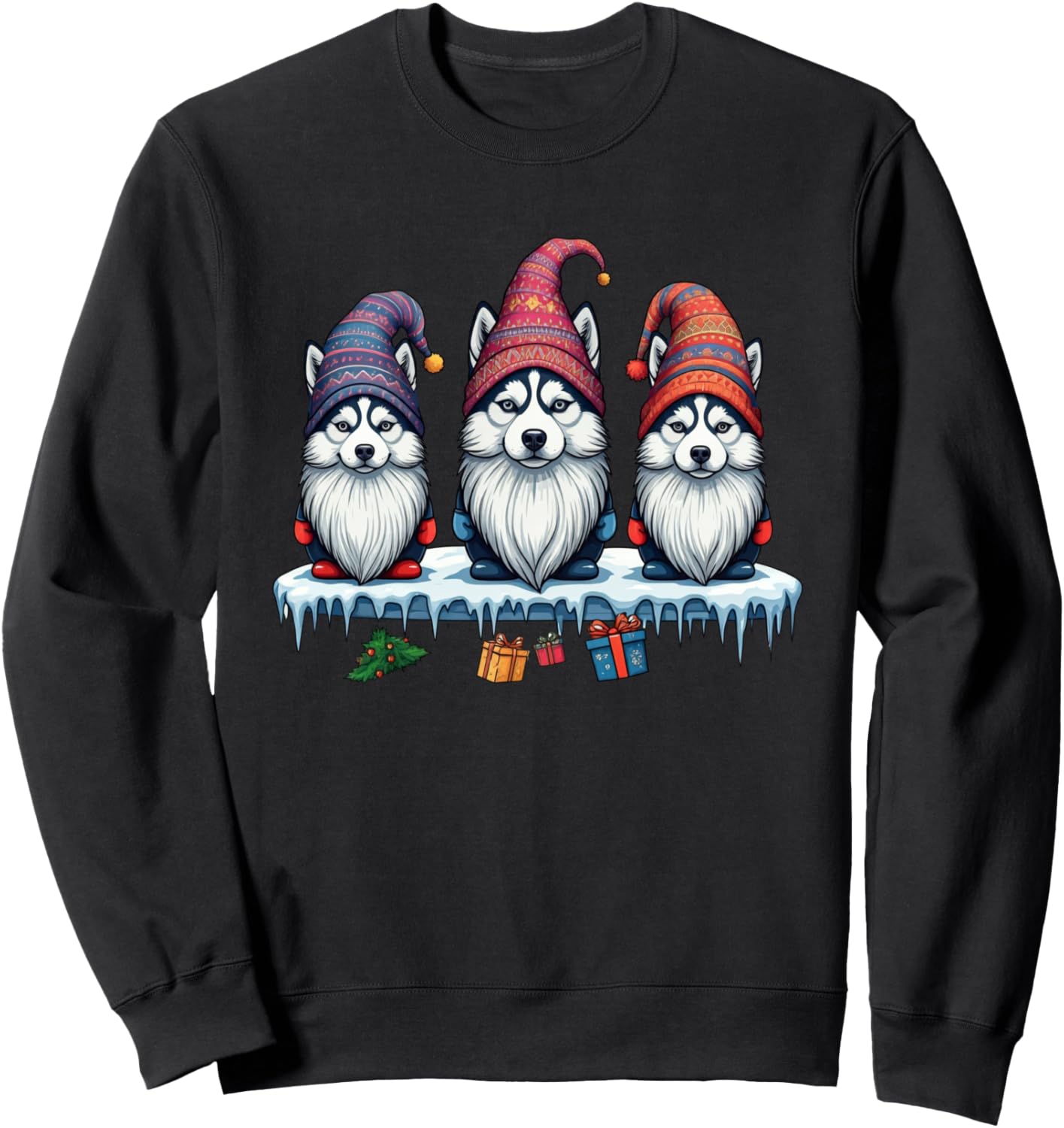 Funny Husky Gnomies Christmas Gnome Womens Mens Kids Sweatshirt