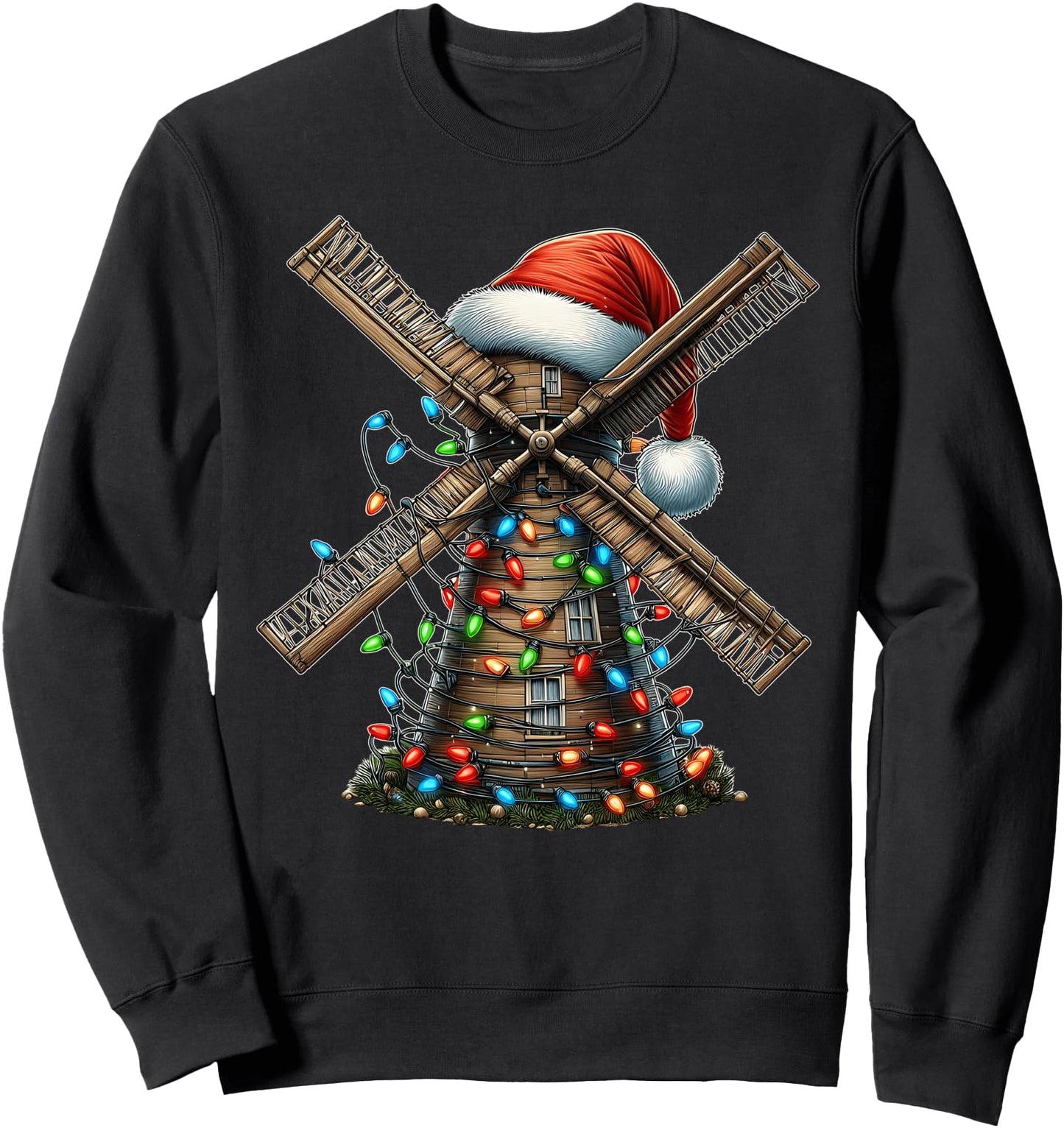 Windmill Wind Power Christmas Hat Xmas Sweatshirt