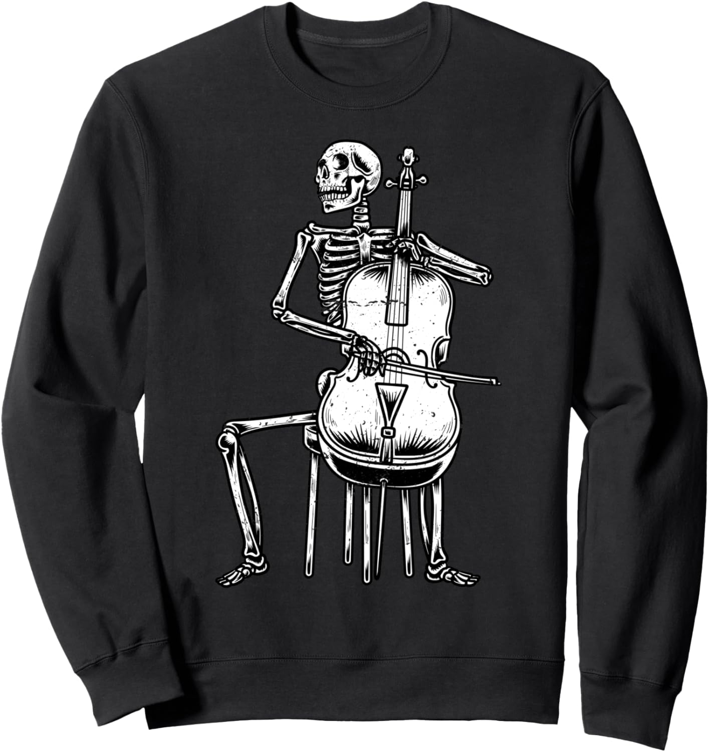Skeleton With Cello | Halloween Cellist Sweatshirt