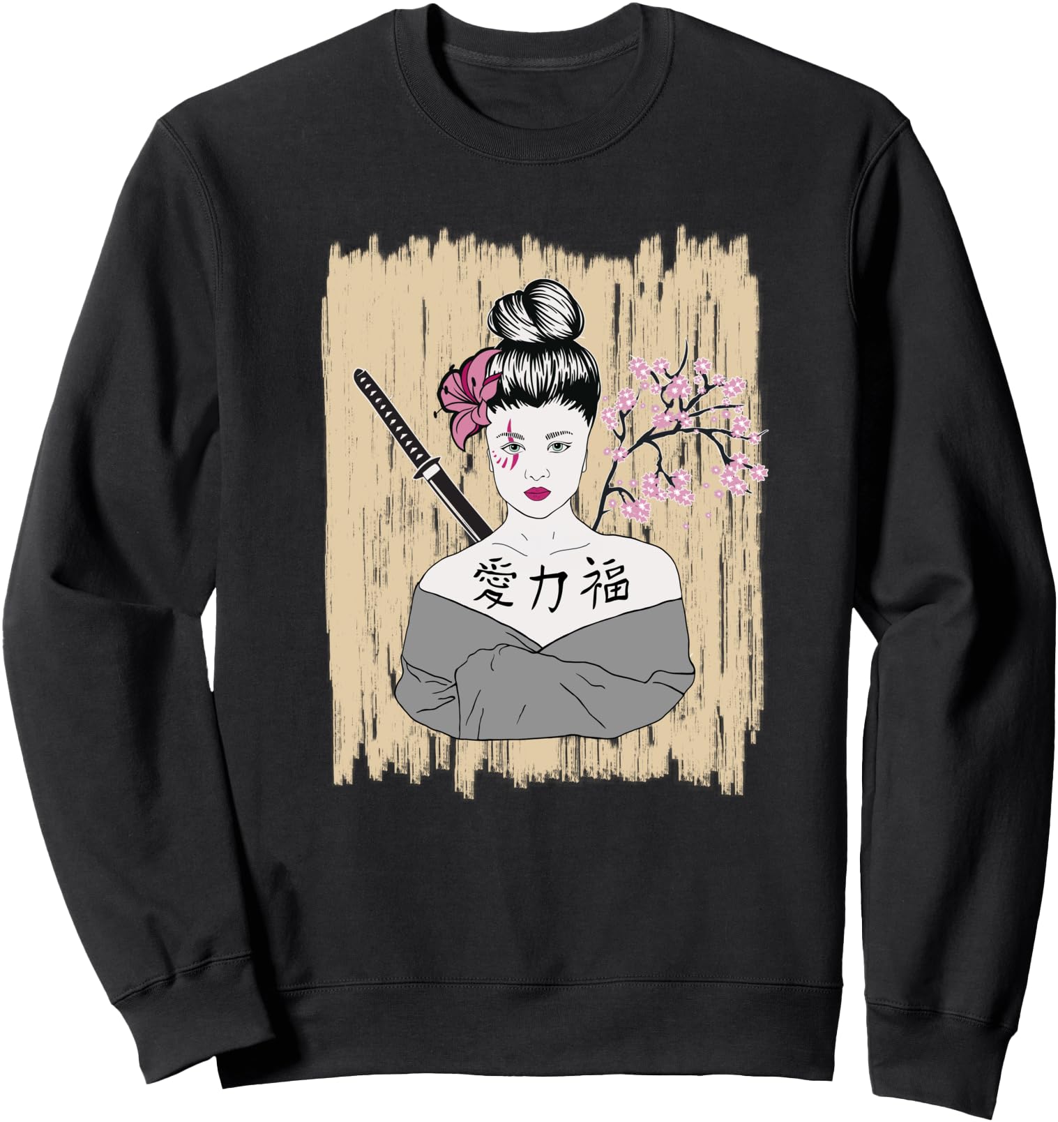 Japanese Art Japanese Masks Geisha Vintage Sweatshirt