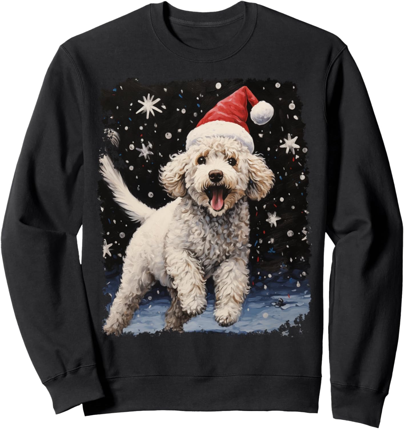 Dog Vintage Poodle Christmas Sweatshirt