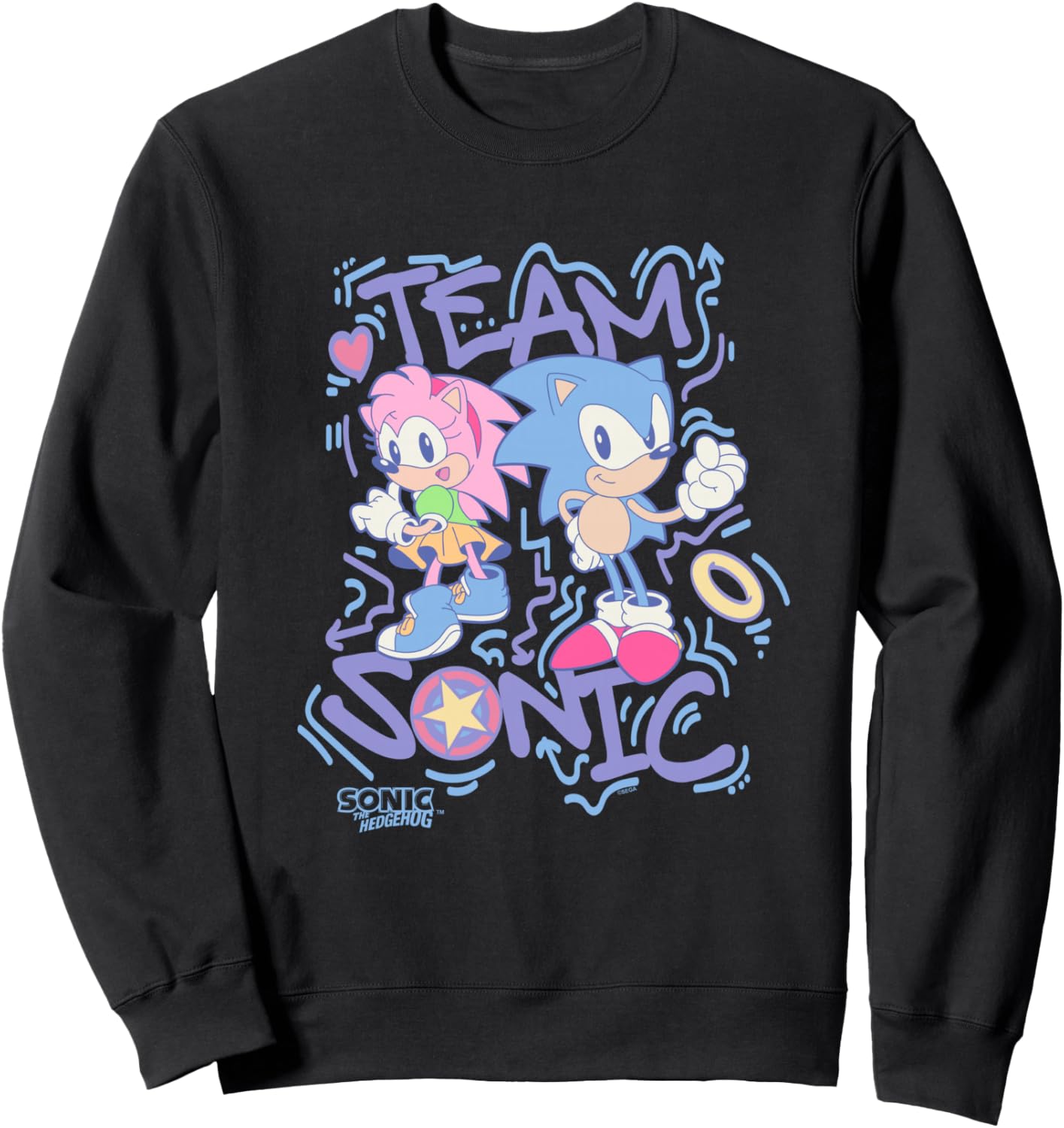 Sonic The Hedgehog Team Sonic Amy Rose Vintage Sweatshirt