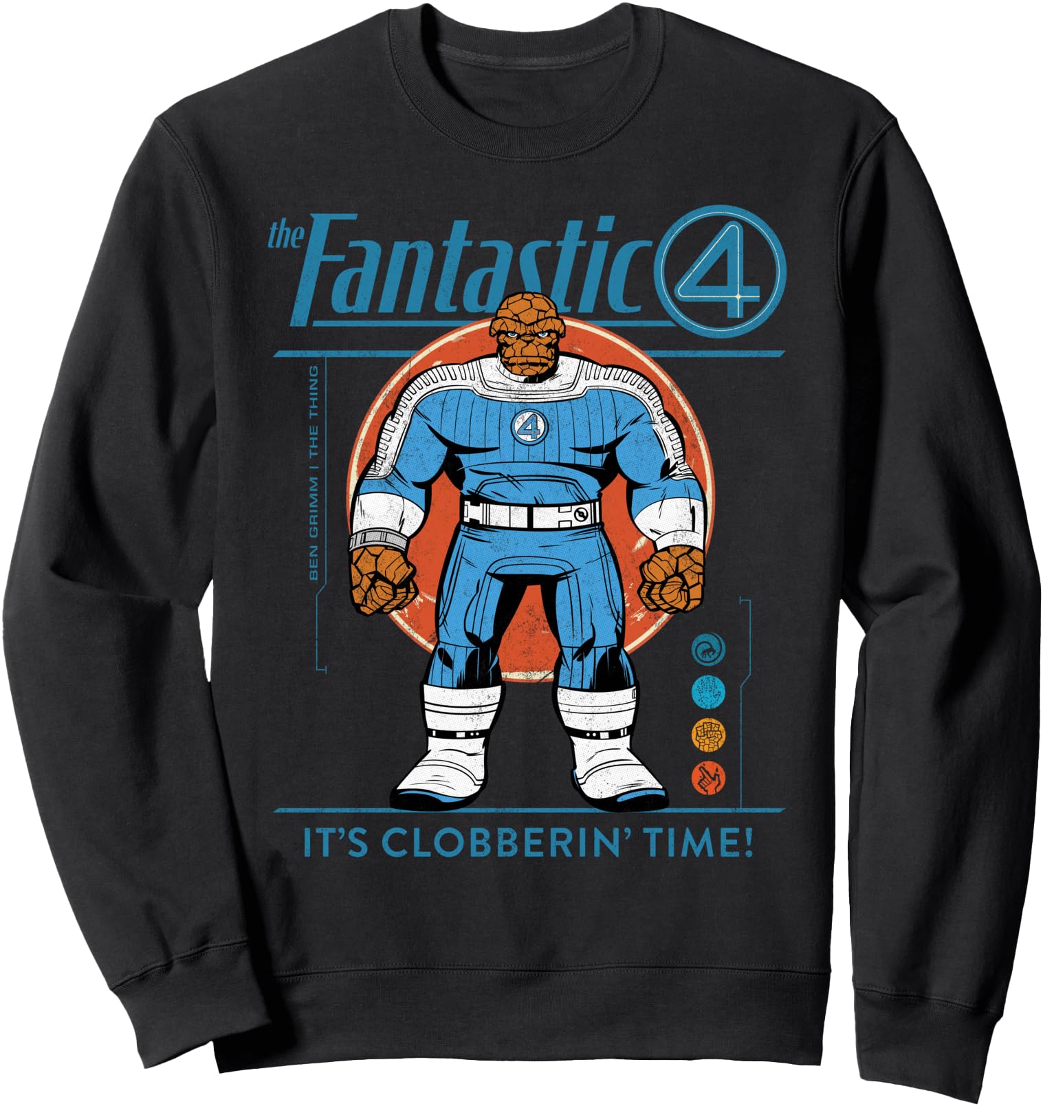 Marvel Fantastic Four: First Steps The Thing Retro Sweatshirt
