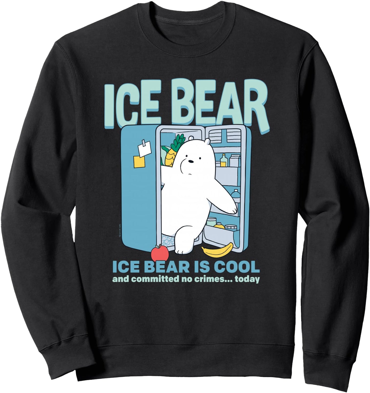 We Bare Bears Ice Bear is Cool Funny Fridge Cartoon Sweatshirt