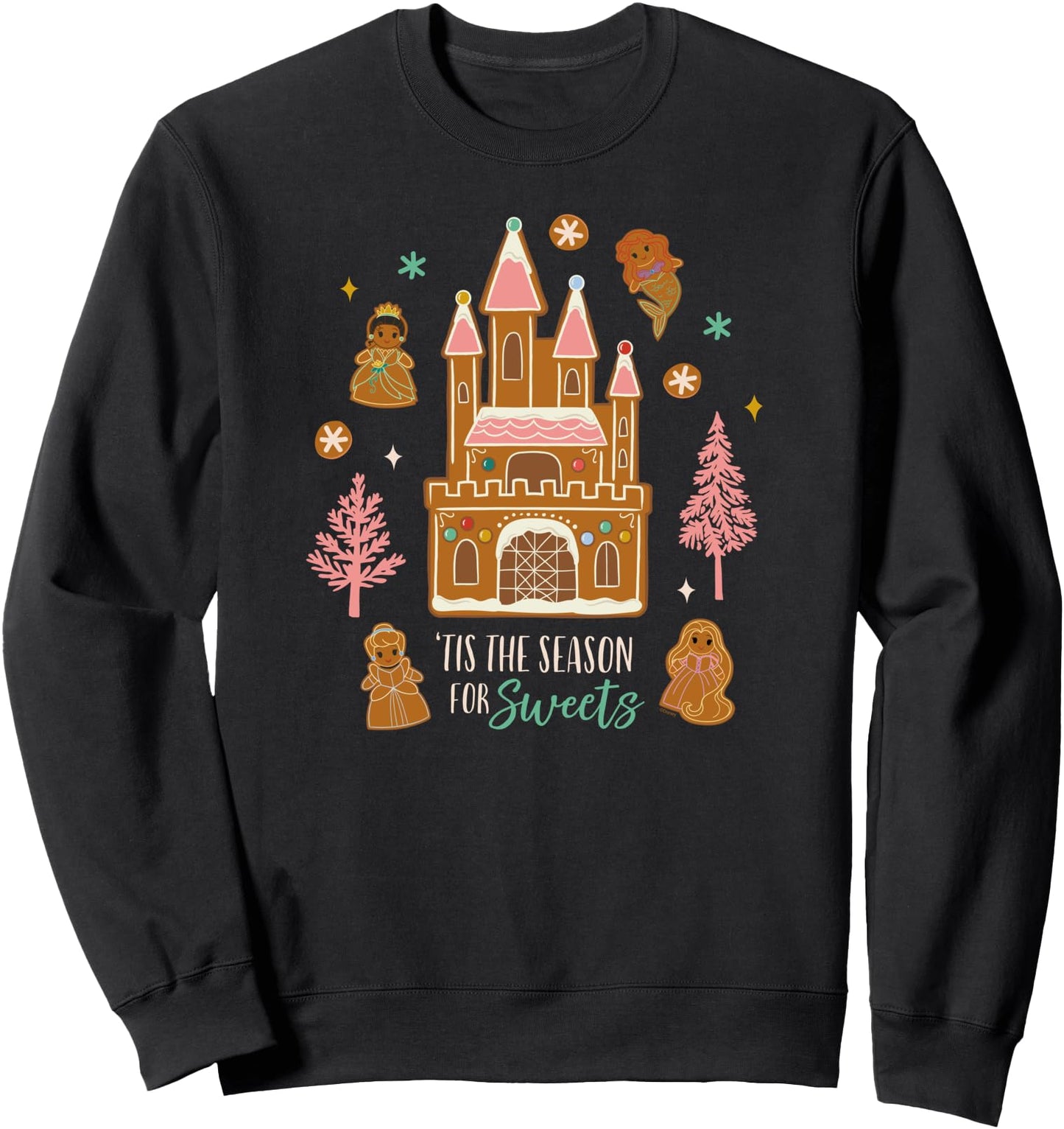Disney Princess Holiday Gingerbread Castle Season for Sweets Sweatshirt