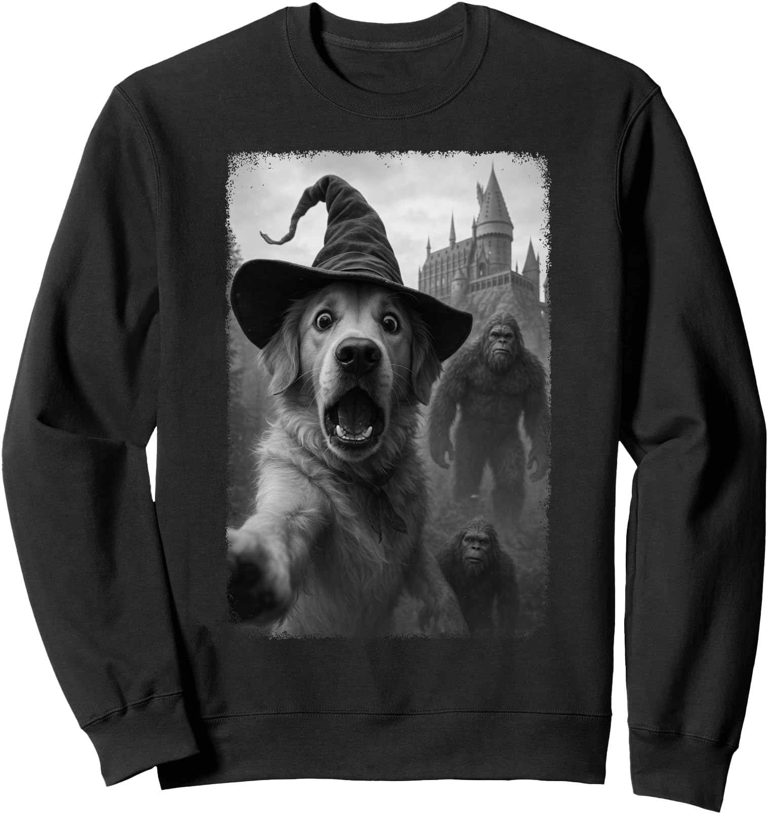 Funny Halloween Dog Bigfoot Sweatshirt
