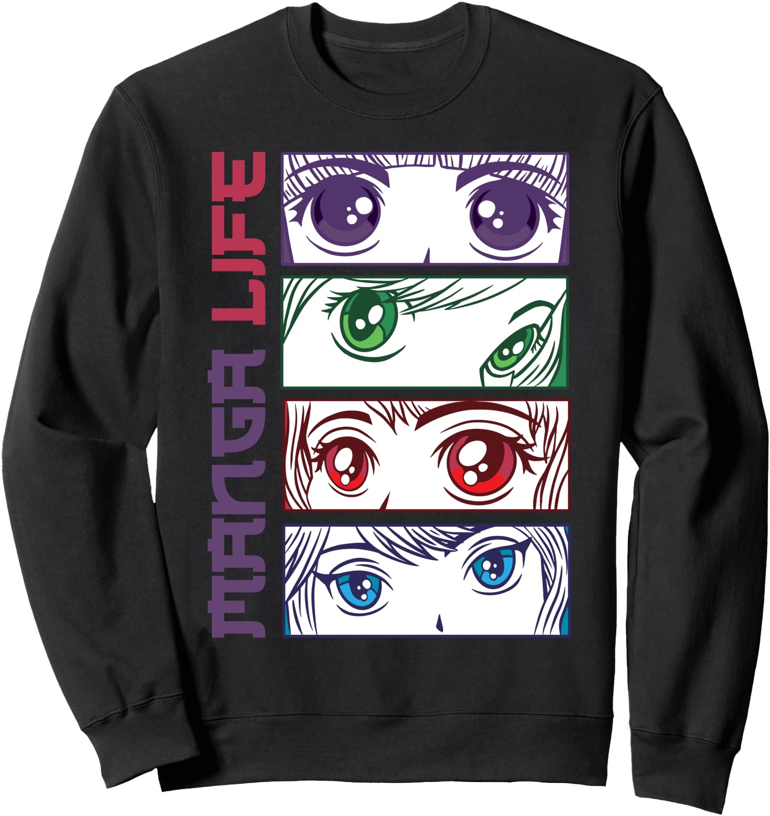 Anime Girl Eyes - Japan Culture Art - Japanese Aesthetic Sweatshirt